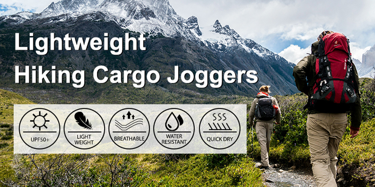 thumbnail video image 2 of Women's Athletic Hiking Cargo Joggers Pants Outdoor Workout Lightweight Quick Dry UPF 50 Zipper Pockets Iron Grey S, 2 of 8