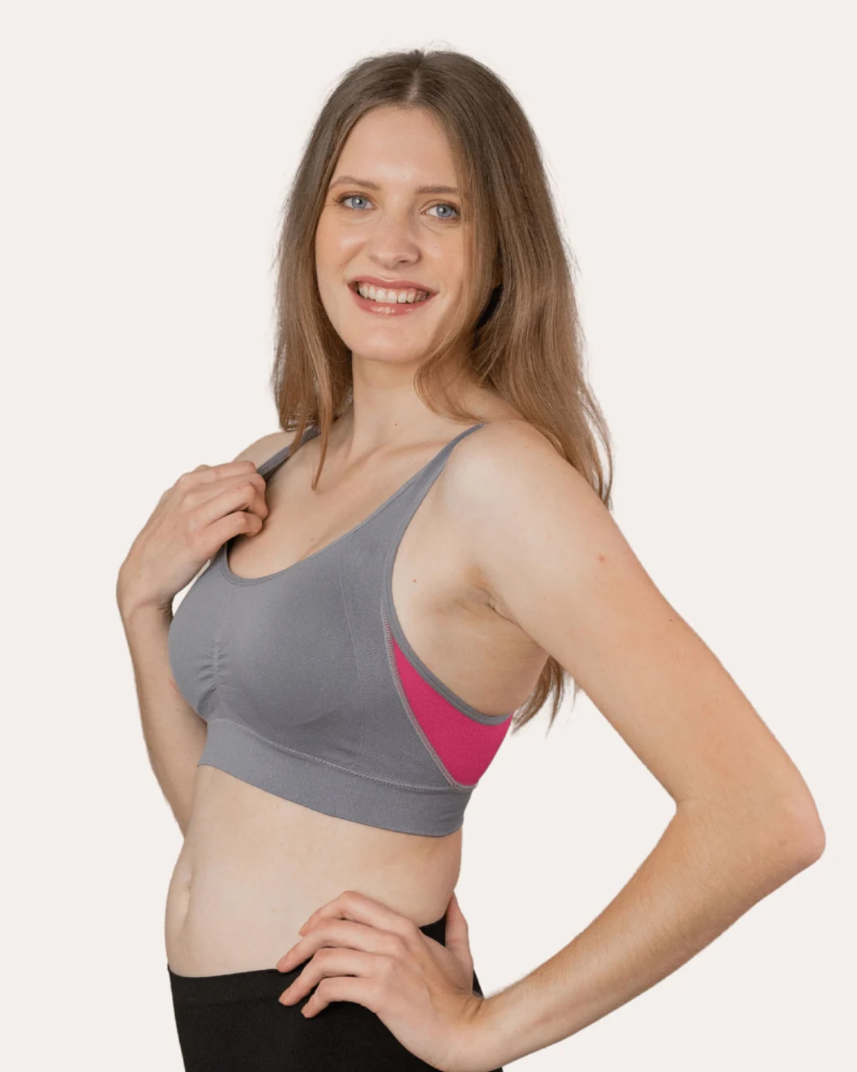 thumbnail video image 2 of Coobie Women's Breathable Mesh Racerback Sports Bra 9129, 2 of 6