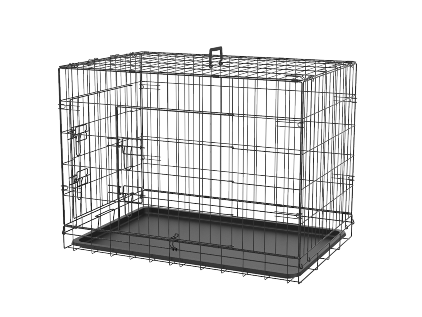 Amazonbasics single door & double 2024 door folding metal dog crate