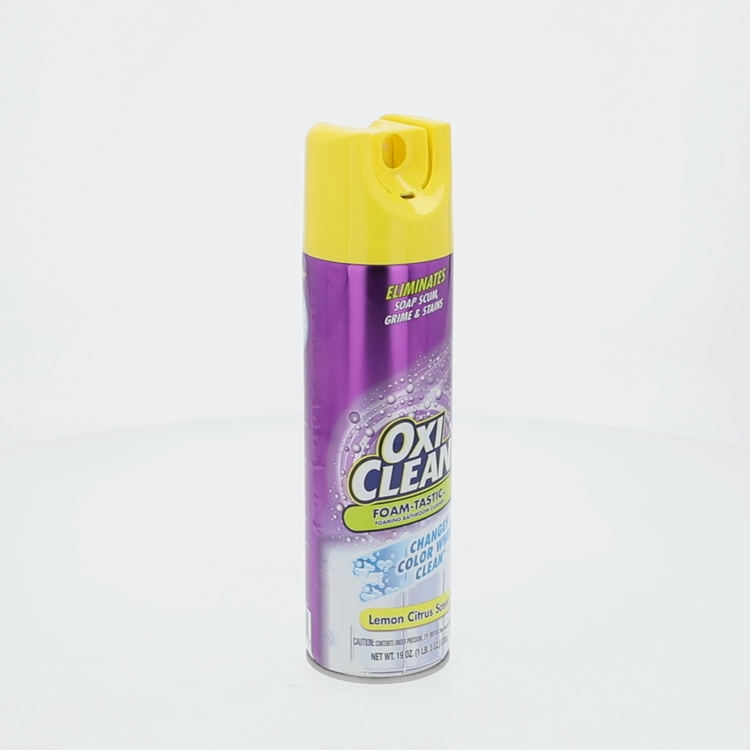 4 pack) OxiClean Foam-Tastic Foaming Bathroom Cleaner, Removes