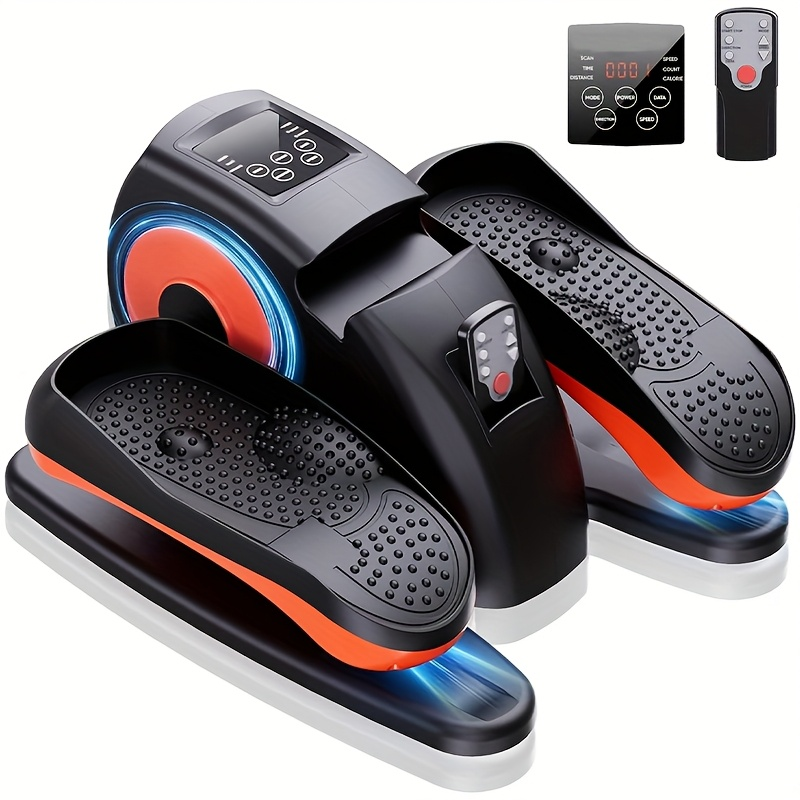 thumbnail video image 2 of ESL Under Desk Elliptical Machine - Electric with 2 Pcs Pedal Straps，Portable Seated Leg Exerciser with Remote Control.Quiet & Fully Assembled for Seniors., 2 of 8