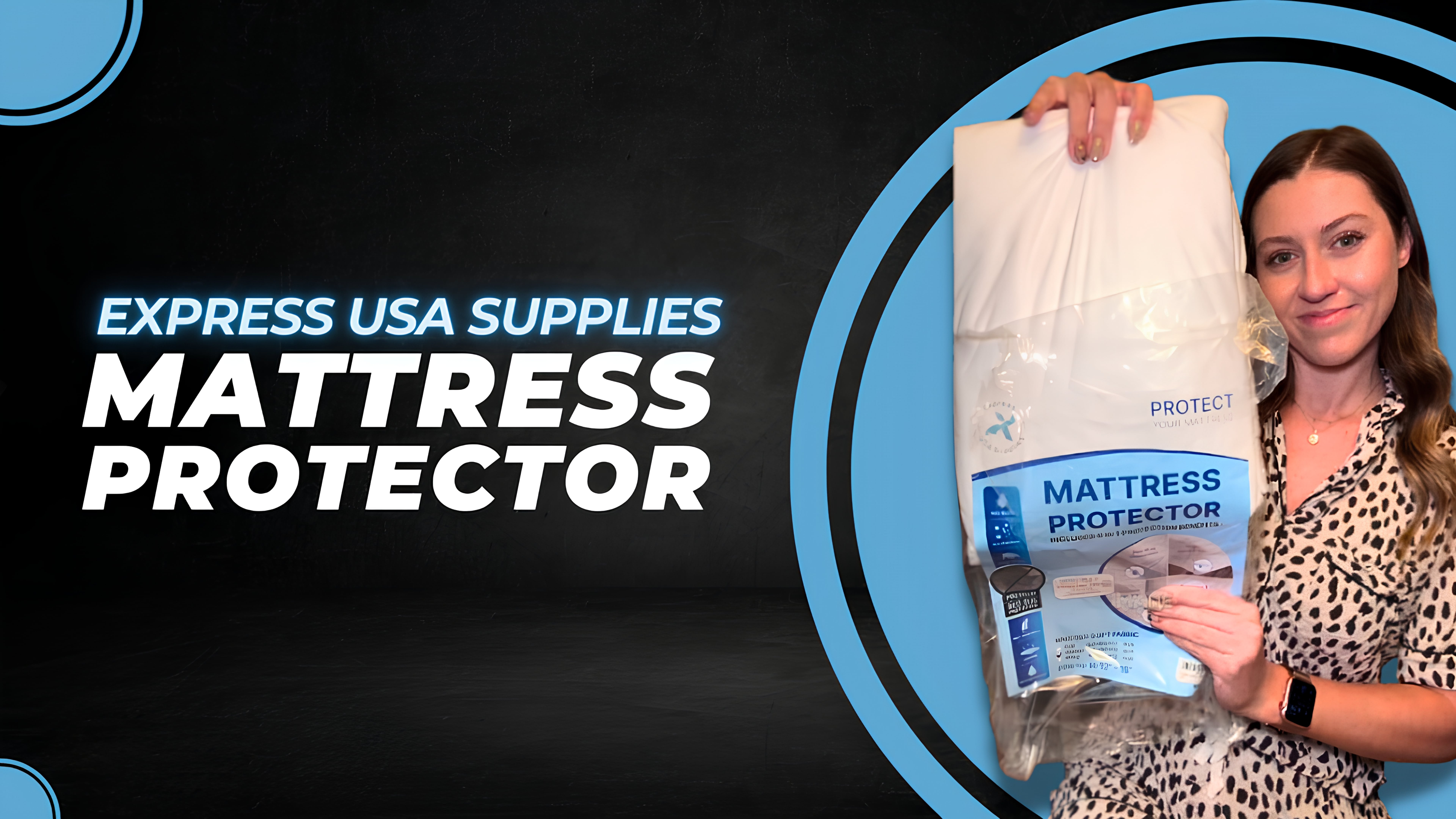 thumbnail video image 2 of Express USA Supplies King Size Zippered Waterproof Mattress Protector Cover, Bed Bug Resistant, Deep Pocket Fitted 8" - 16", Noiseless / Comfort, 2 of 10