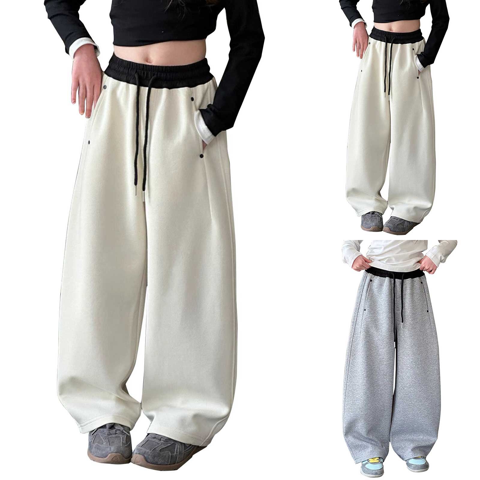 thumbnail video image 2 of JLMSPLWG Baggy Sweat Pants Toddler Pants 3t Tan Pants Fun Pants Preppy Clothes 3t Toddler Girl Clothes Childrens Clothes, Beige 11-12 Years, 2 of 8