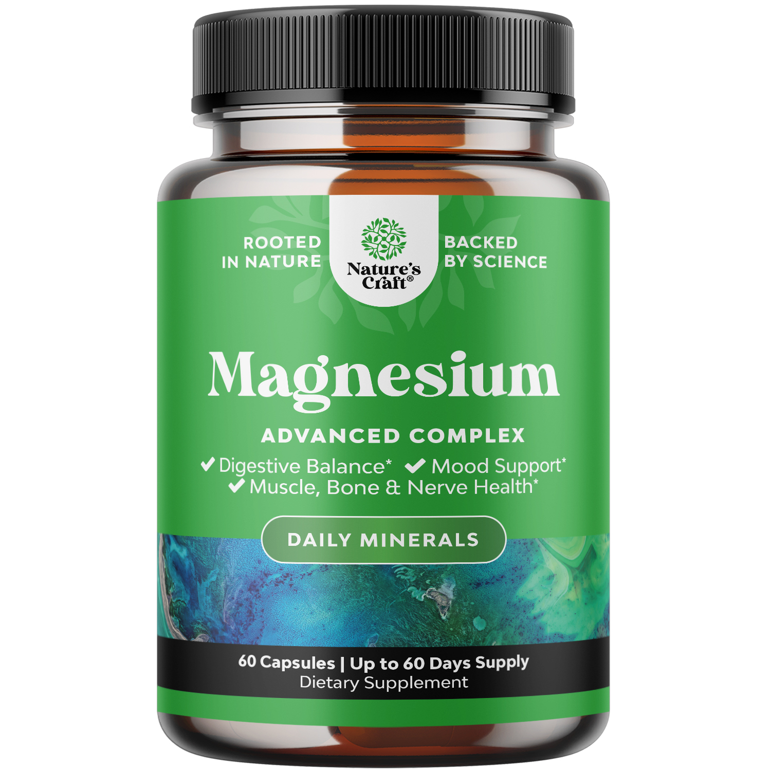 thumbnail video image 2 of High Absorption Magnesium Complex Supplement - Pure Magnesium Citrate 500mg per serving with Magnesium Oxide for Sleep Stomach Digestion and Mood Support, 2 of 9