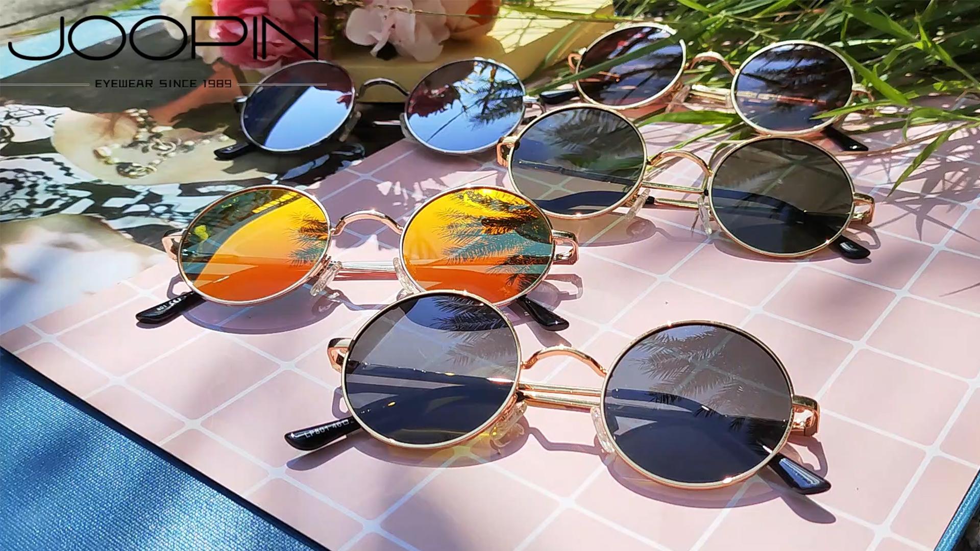 thumbnail video image 2 of Joopin Retro Round Polarized Sunglasses for Men Women Trendy Circle Sun Glasses UV400 Protection Metal Shades(Black+Gold), 2 of 8