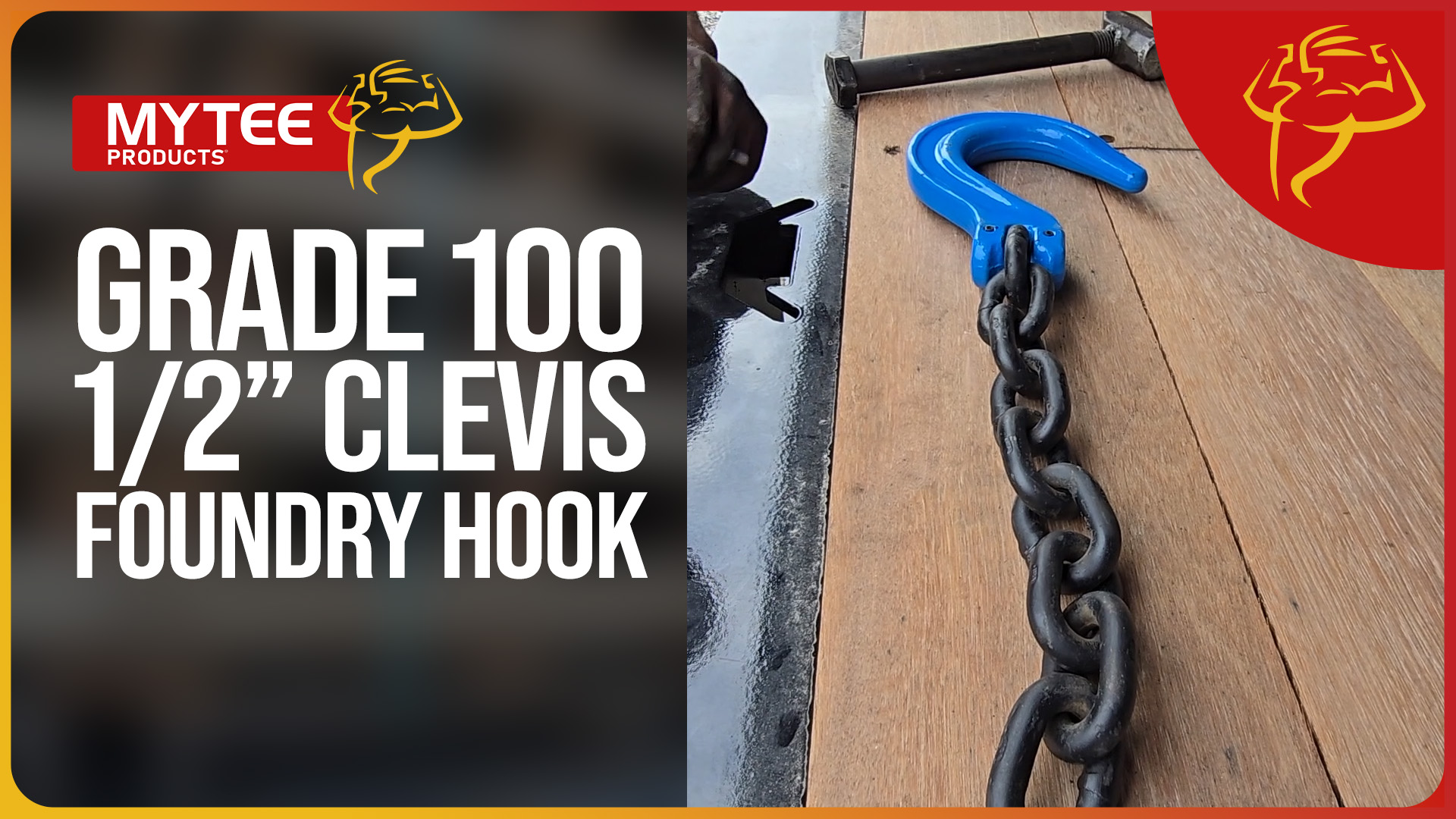 thumbnail video image 2 of 10 Pack 1/2" Grade 100 Clevis Foundry Hook - WLL 8800 LBS - Silver Clevis Hook for Towing, Lifting & Rigging, 2 of 10