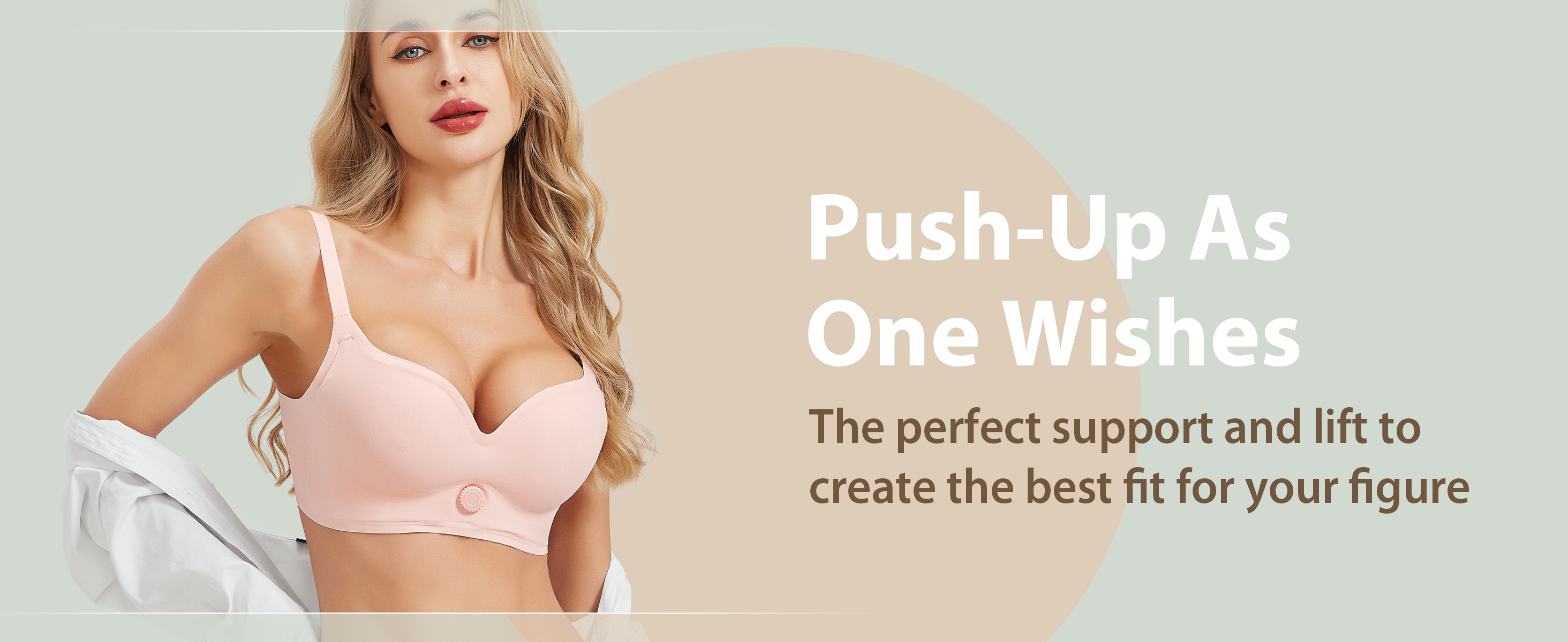 thumbnail video image 2 of Push up Bras for Women with Adjustable Band Size Pushup Knob - No Underwire Full Support Wireless Comfortable Add 2 Cups Bras, 2 of 10