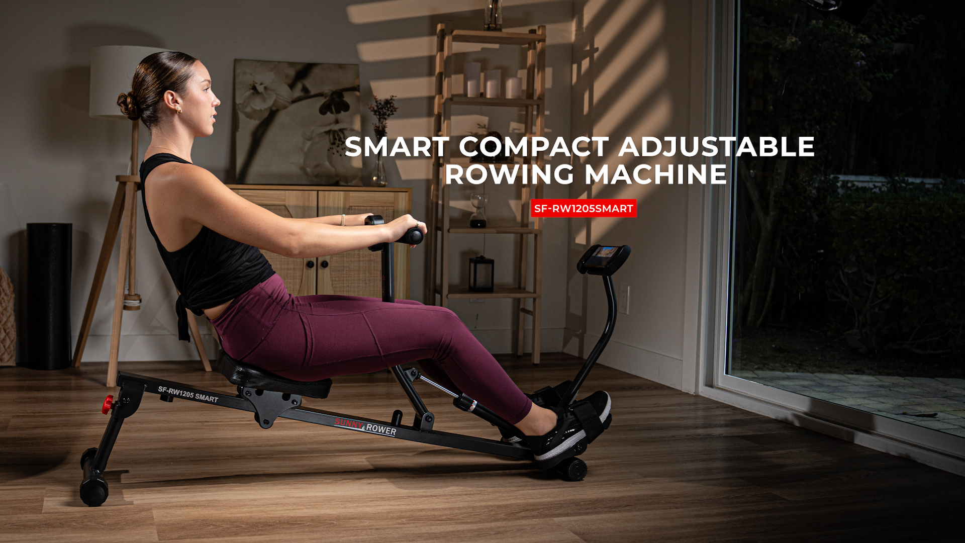 Sunny Health & Fitness Compact Hydraulic Rower SF-RW1205SMART ...