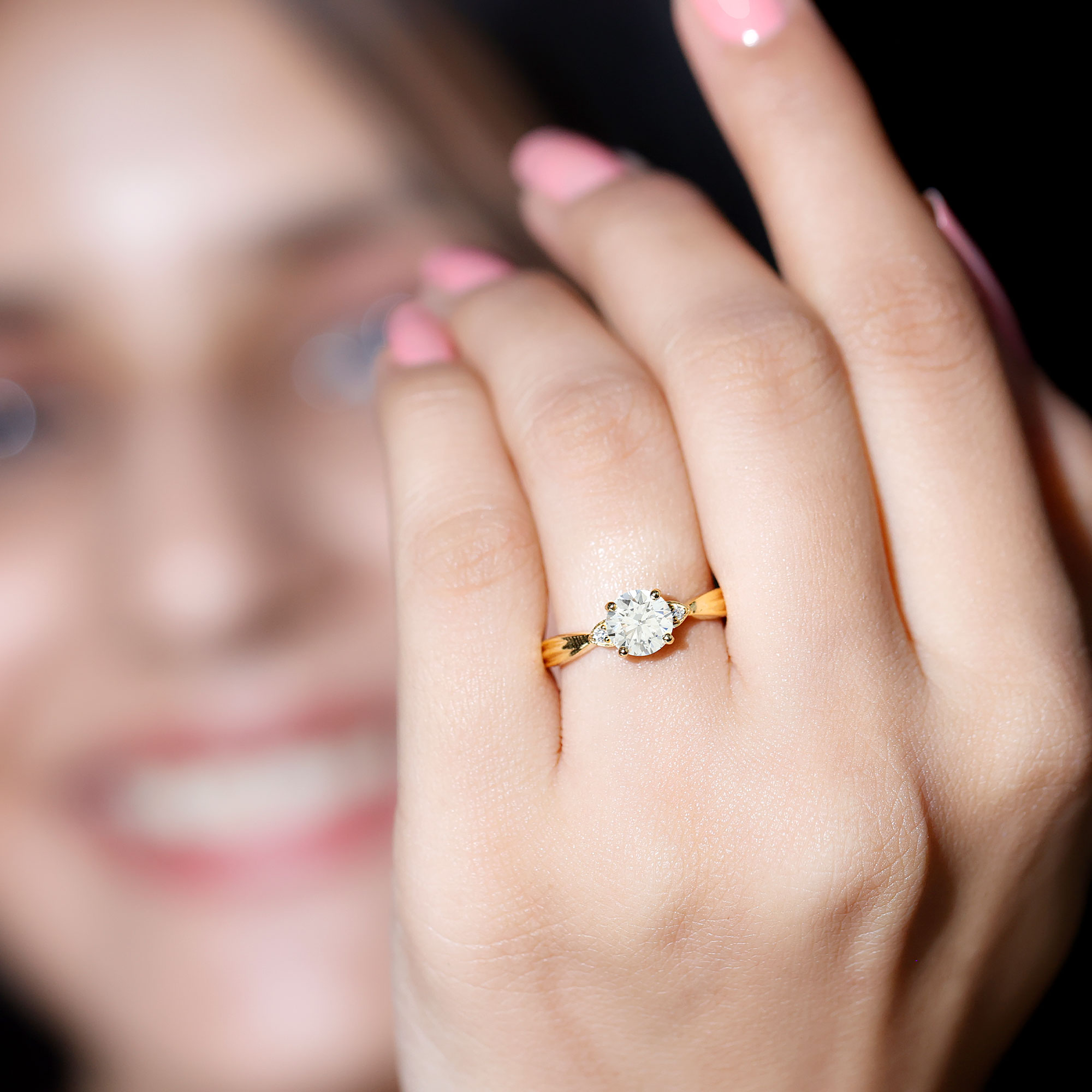 thumbnail video image 2 of Rosec Jewels Promise Engagement Ring with Diamond 1 Ct - Certified Lab Grown Diamond, 10K White Gold, US 5.50, 2 of 7