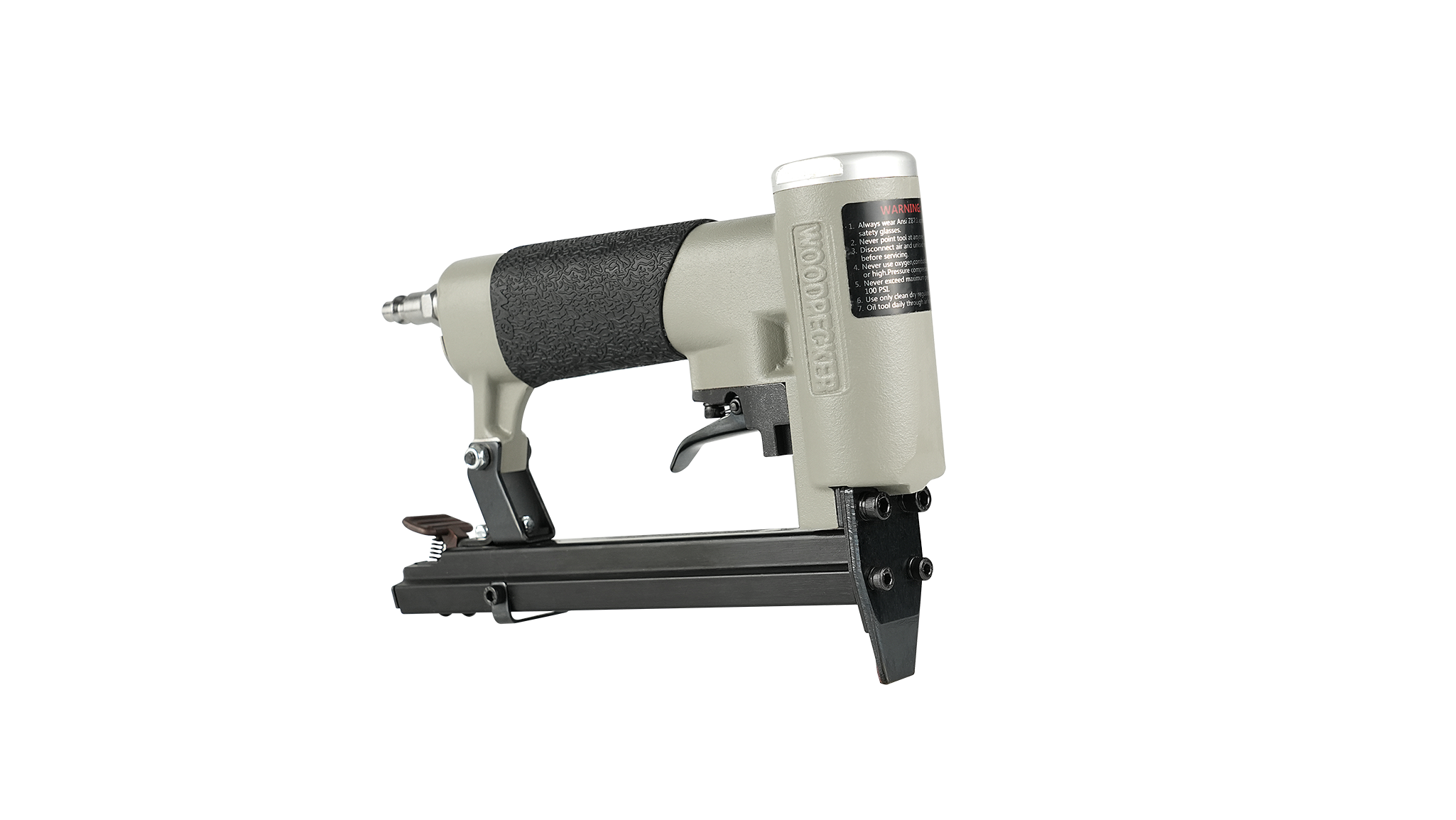 Woodpecker - N8016 Pneumatic Upholstery Stapler, 21 Gauge, Full Metal, 1/2  Crown, 1/4 to 5/8 Length 80 Staples, Air Power Upholstery Staple Gun