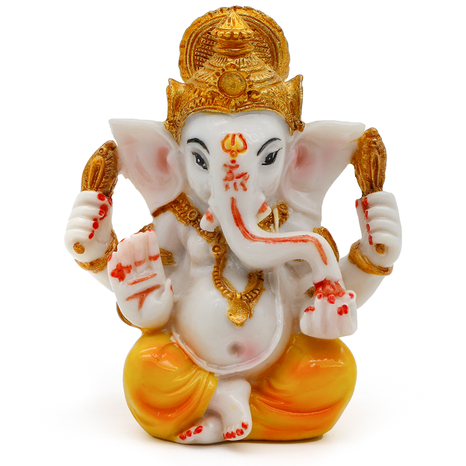 thumbnail video image 2 of 3.5" H Indian Ganesh Idol for Car Dashboard Hindu God Ganesha Statue India Ganpati Murti Mandir Diwali Gifts Altar Shrine Temple Pooja Items, 2 of 10