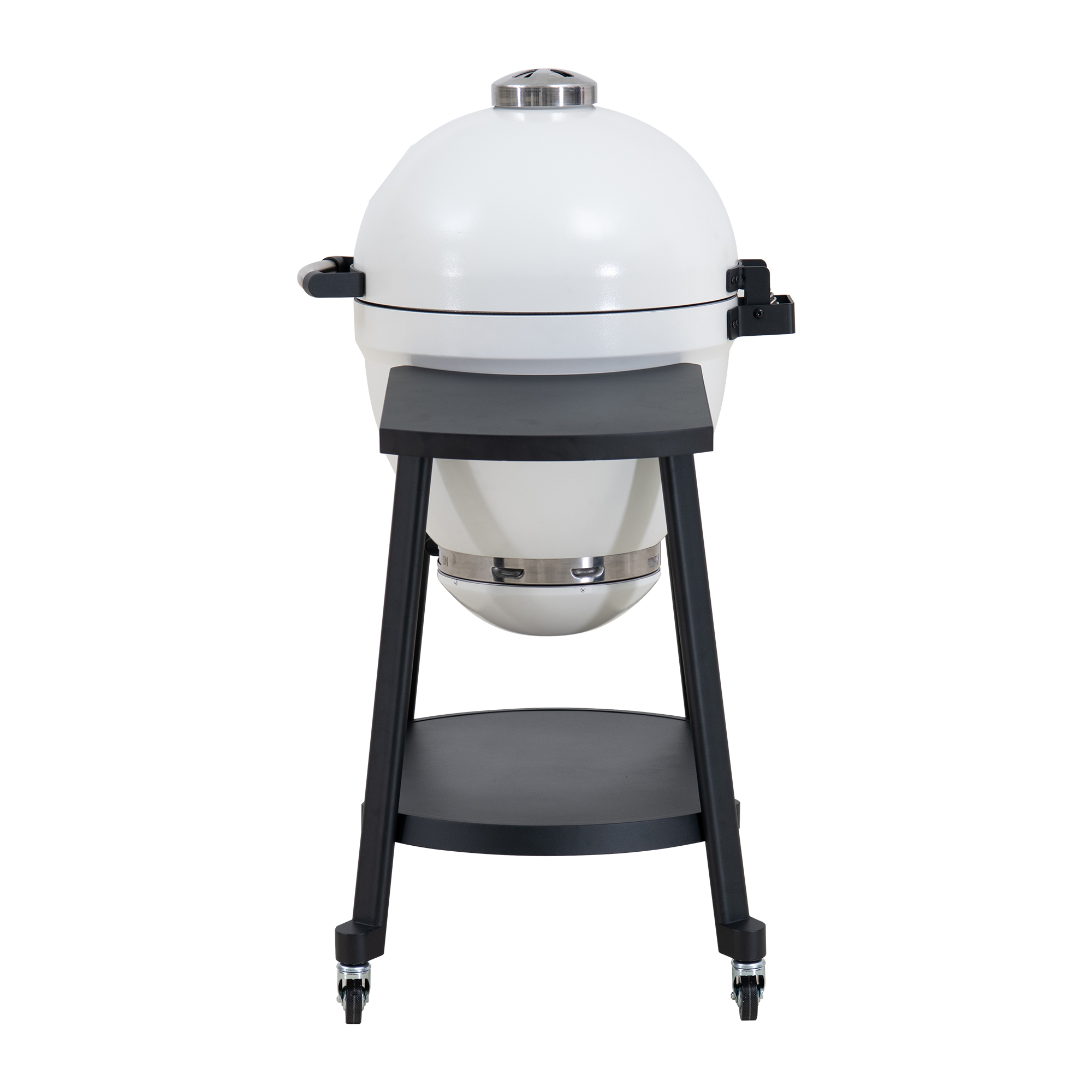 thumbnail video image 2 of SUNJOY 20 inch Charcoal Grill, Egg-shaped Outdoor Grill with Pizza Stone, Ultimate BBQ Grill and Smoker with Wheels, White, 2 of 25