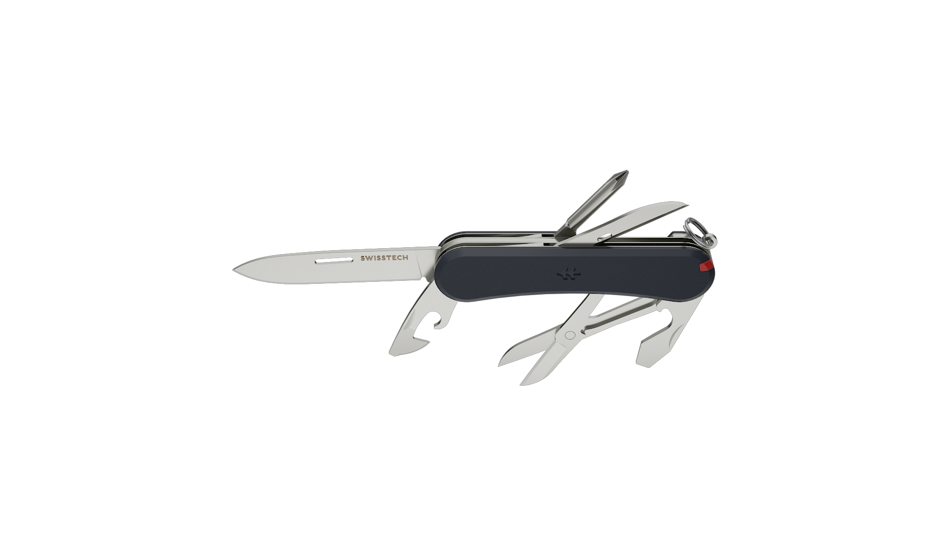 Swiss Tech Helfen 12-in-1 Multi Tool Knife, with a Stainless Steel