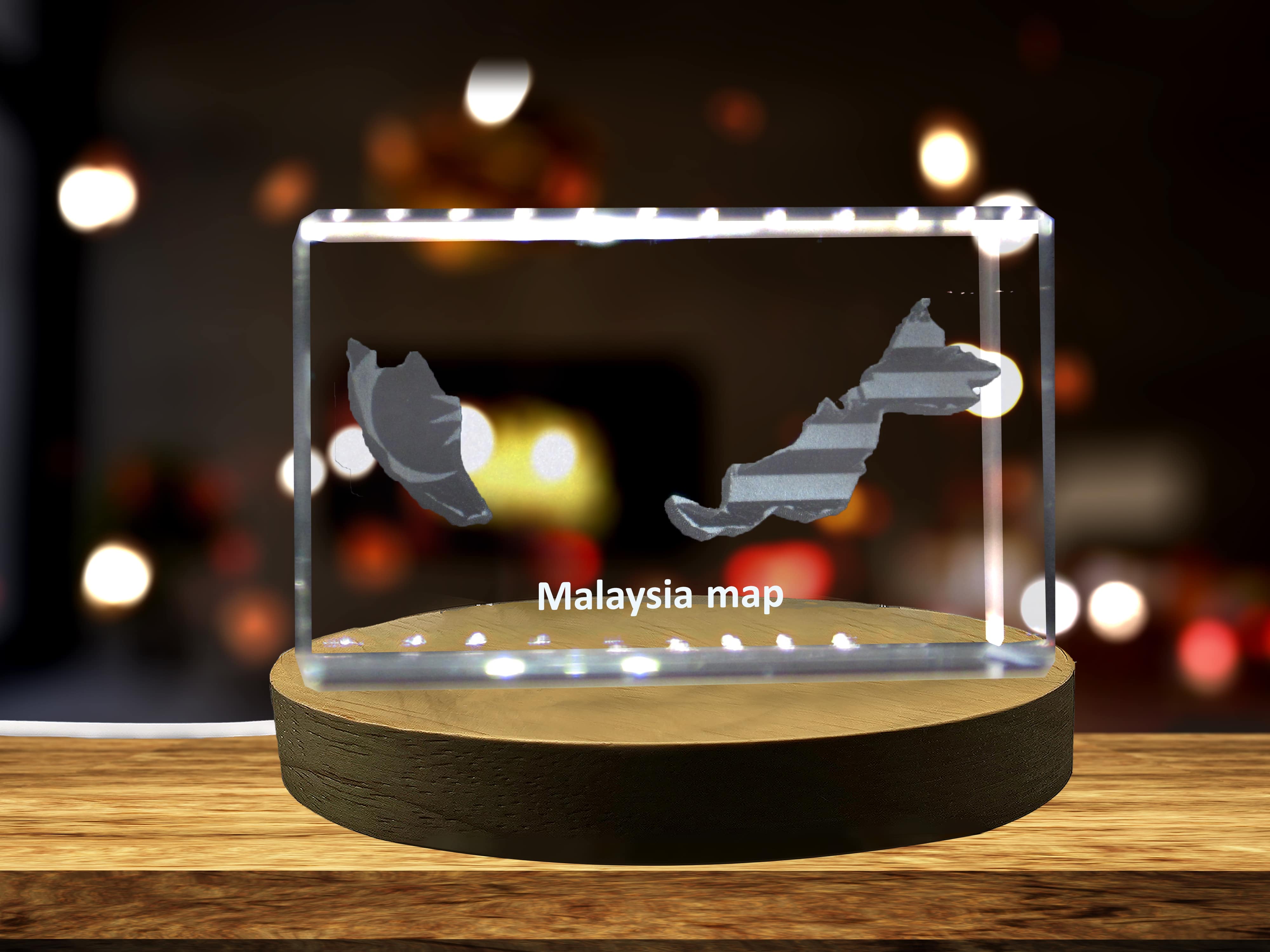 thumbnail video image 2 of Malaysia 3D Engraved Crystal 3D Engraved Crystal Keepsake/Gift/Decor/Collectible/Souvenir, 2 of 7