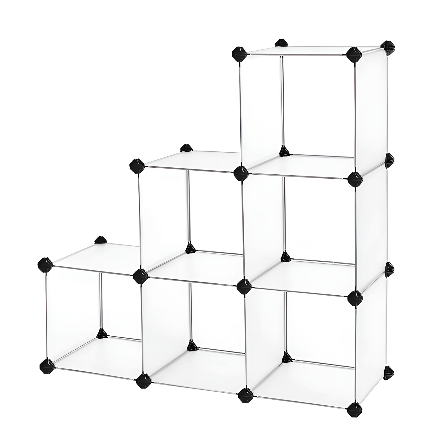 thumbnail video image 2 of Shoe Rack Organizer with 6 Cubes, DIY Plastic Shoe Storage Cabinet for Closet, Entryway, Bedroom, Garage, Space Saving Shoe Shelf for Stackable & Interlocking Design (White), 2 of 10