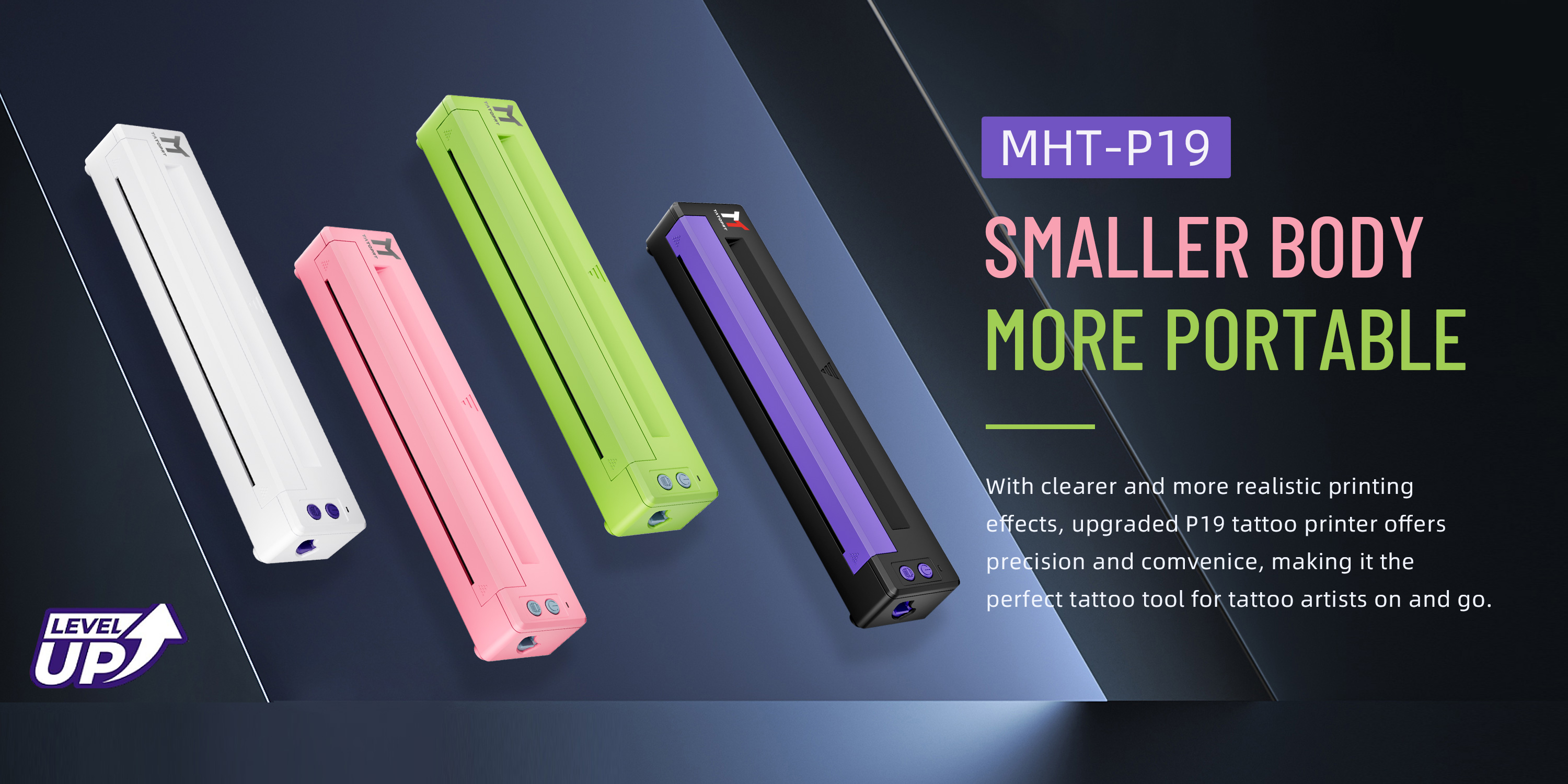 thumbnail video image 2 of Wireless Tattoo Printer Machine Bluetooth Thermal Temporary Tattoo Stencil Transfer Printer, 2 of 7