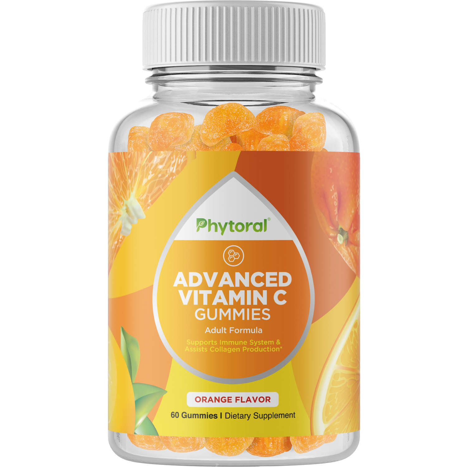 thumbnail video image 2 of Natural Vitamin C Gummies for Adults - High Potency Vitamin C Immune Support Gummies - Ascorbic Acid Chewable Vitamin C Gummies Immune Booster for Adults with Potent Brain Vitamins Supplements, 2 of 10