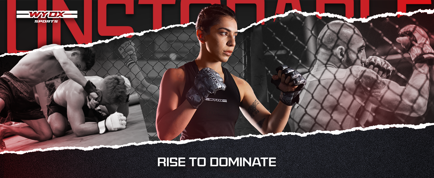 thumbnail video image 2 of WYOX MMA Gloves for Men Adults, Training & Sparring Gloves with Wrist Support, Padded Knuckle Protection for Boxing, Kickboxing & Martial Arts, 2 of 9