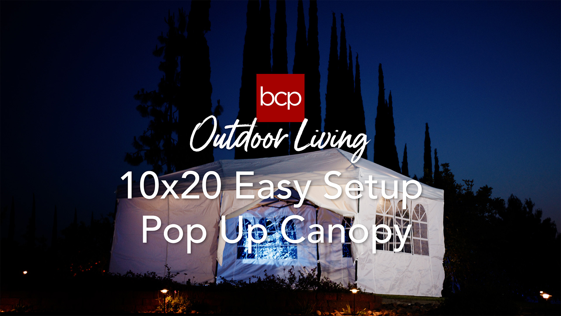 thumbnail video image 2 of Best Choice Products 10x20ft Party Tent Pop Up Canopy Easy Setup w/ 1-Button Setup, Wheeled Case, 4 Weight Bags - Black, 2 of 10