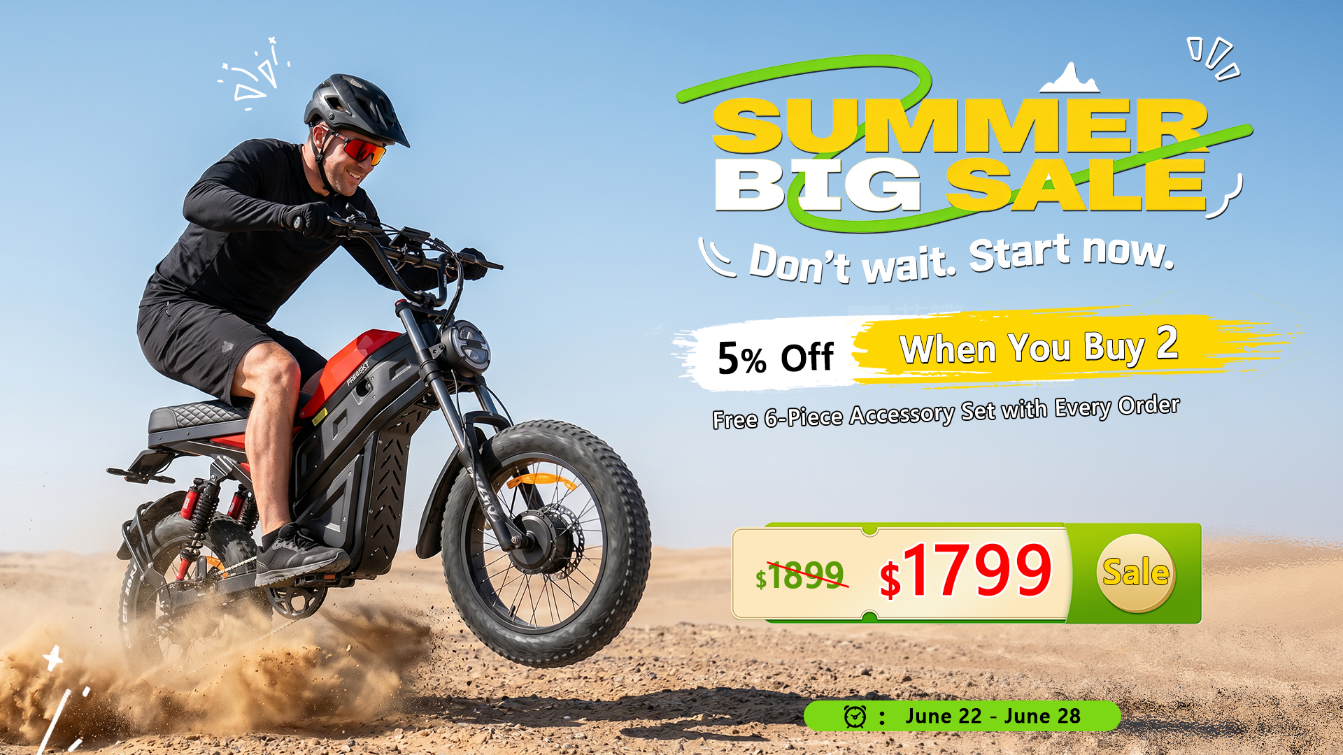 thumbnail video image 2 of FREESKY 48V 60AH 200 Miles Long Range Dual Motor Electric Bike for Adult, 20" Fat Tires Full Suspension AWD All Terrain Ebike, 2 of 8