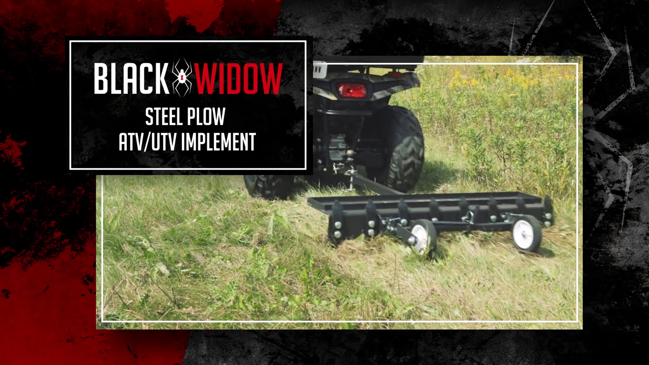 thumbnail video image 2 of ATV/UTV Steel Chisel Plow, Black Widow ATV Implement, 2 of 5