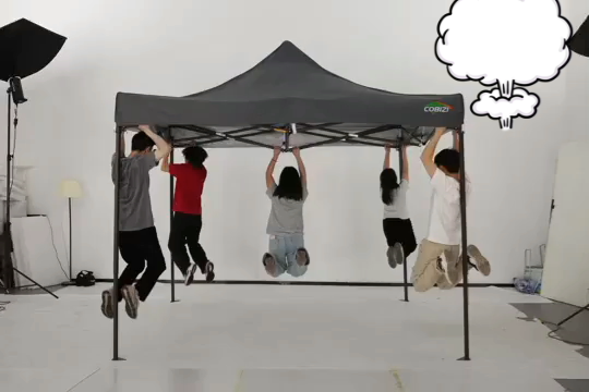 thumbnail video image 2 of HOTEEL 10x10 Heavy Duty Pop up Canopy EZ Commercial Outdoor Tent Portable Party Wedding Instant Canopy Shelter All Season Anti-UV Waterproof Tent Gazebo with 4 Removable Sidewalls, Carry Bag, White, 2 of 10