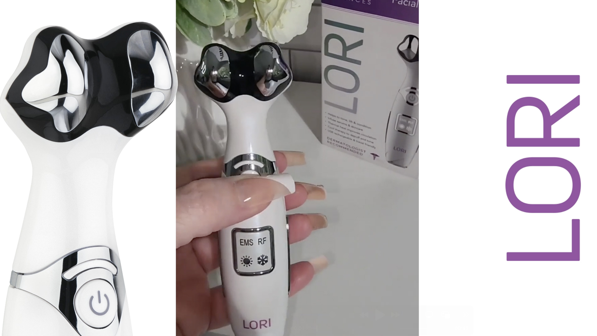 thumbnail video image 2 of Spa Sciences LORI: Facial Lifting & Serum Infusion Wand with Cold & Heat Therapy for Eyes & Lips, 2 of 12