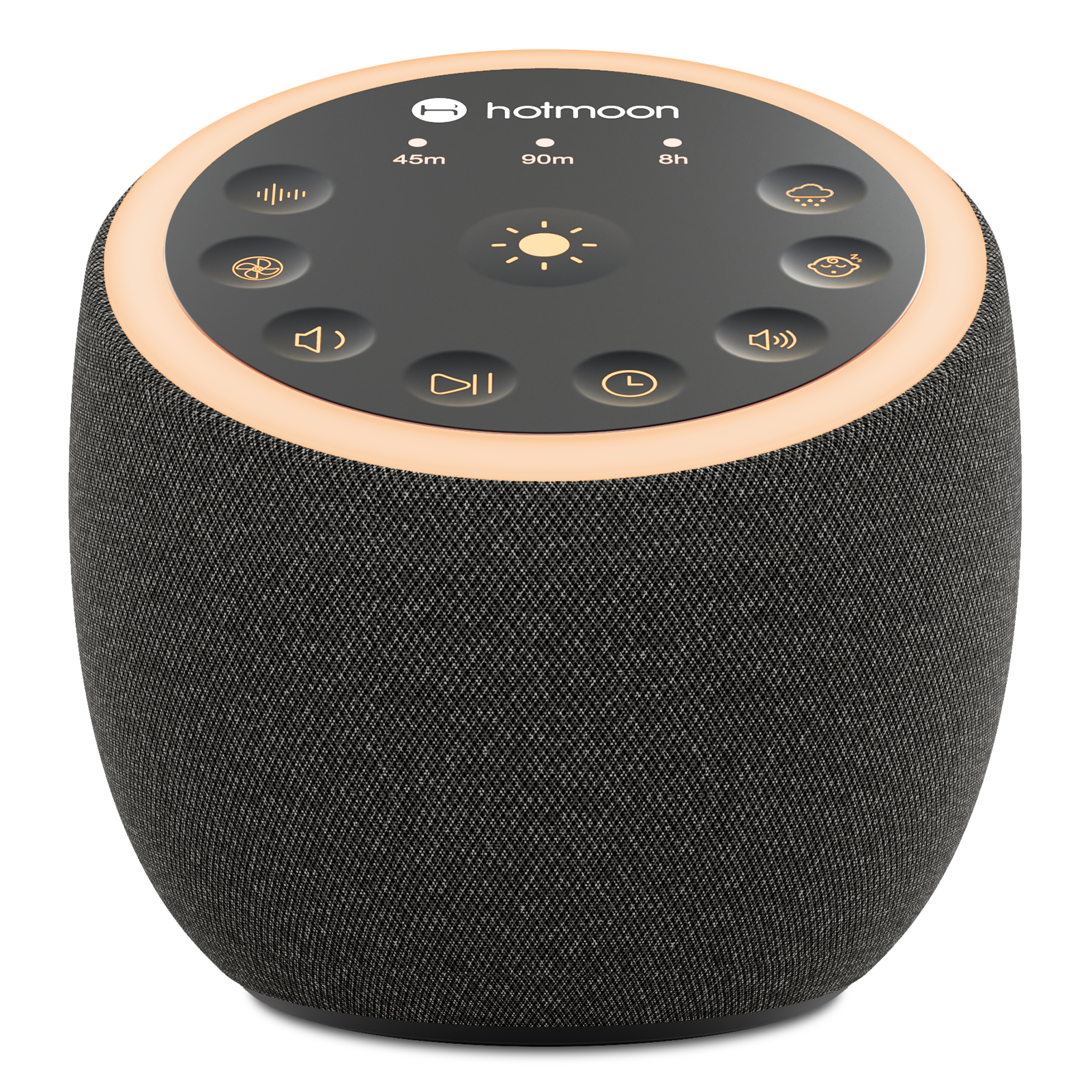 thumbnail video image 2 of Hotmoon Cocoon 2 White Noise Sound Machine, 40 Soothing Sounds, Dual Speaker, Noise Maker for Sleep, Yoga, Meditation, Plug in, Black, 2 of 9