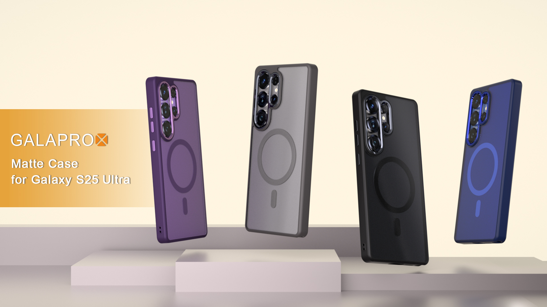 thumbnail video image 2 of GALAPROX Magnetic Compatible with Samsung Galaxy S25 Ultra Case 6.8'', Stylish Slim Translucent Matte Protective Cover with Screen Protector 6.8'' 2025-Titanium Gray, 2 of 8