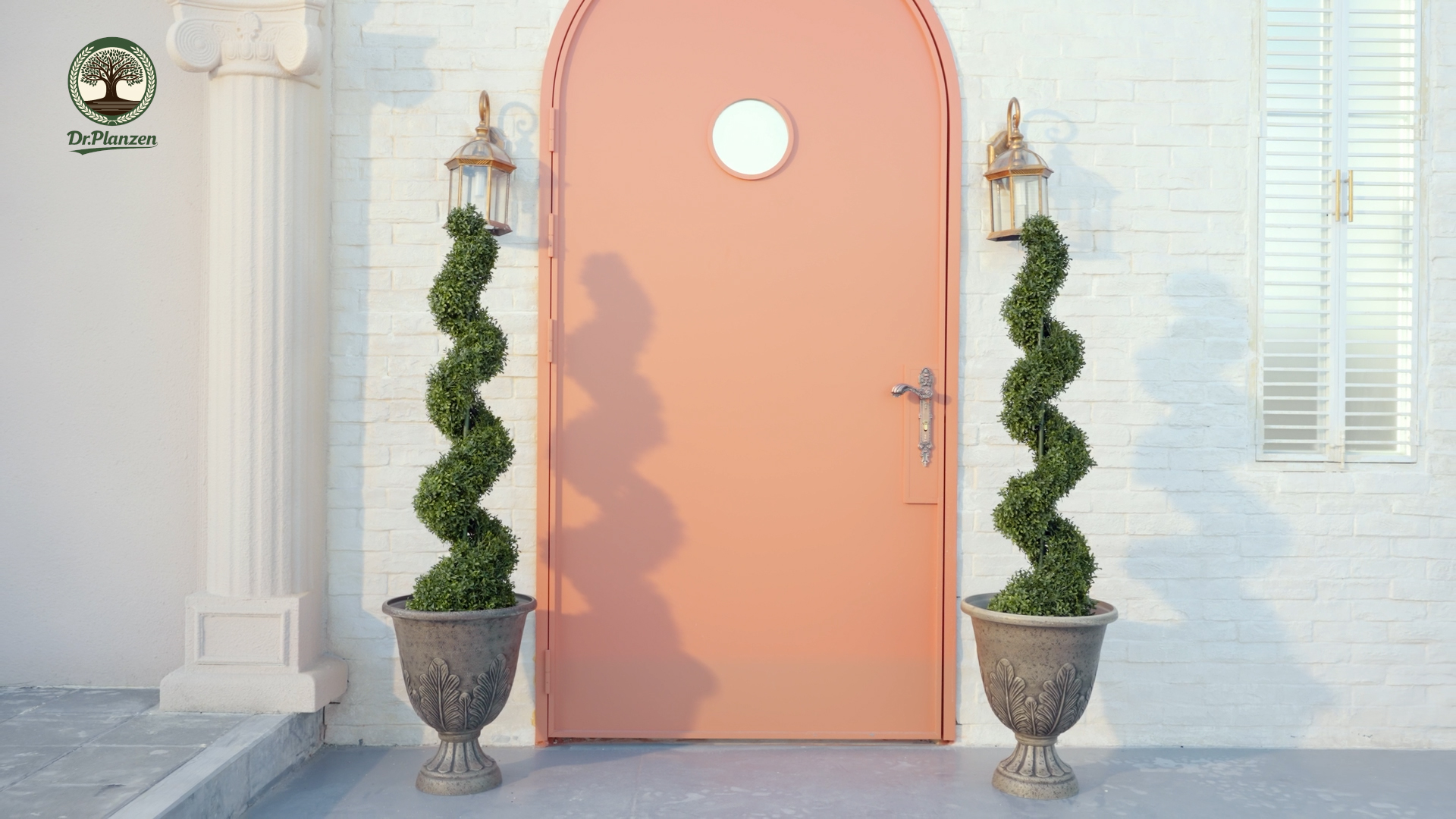 thumbnail video image 2 of DR.Planzen  4FT Artificial Boxwood Spiral Topiary Tree – 900 Leaves Faux Boxwood Plant, UV Resistant Fake Plant – Realistic Front Door Entryway Porch Decor Potted Tree for Outdoor Garden Patio, 2 of 8