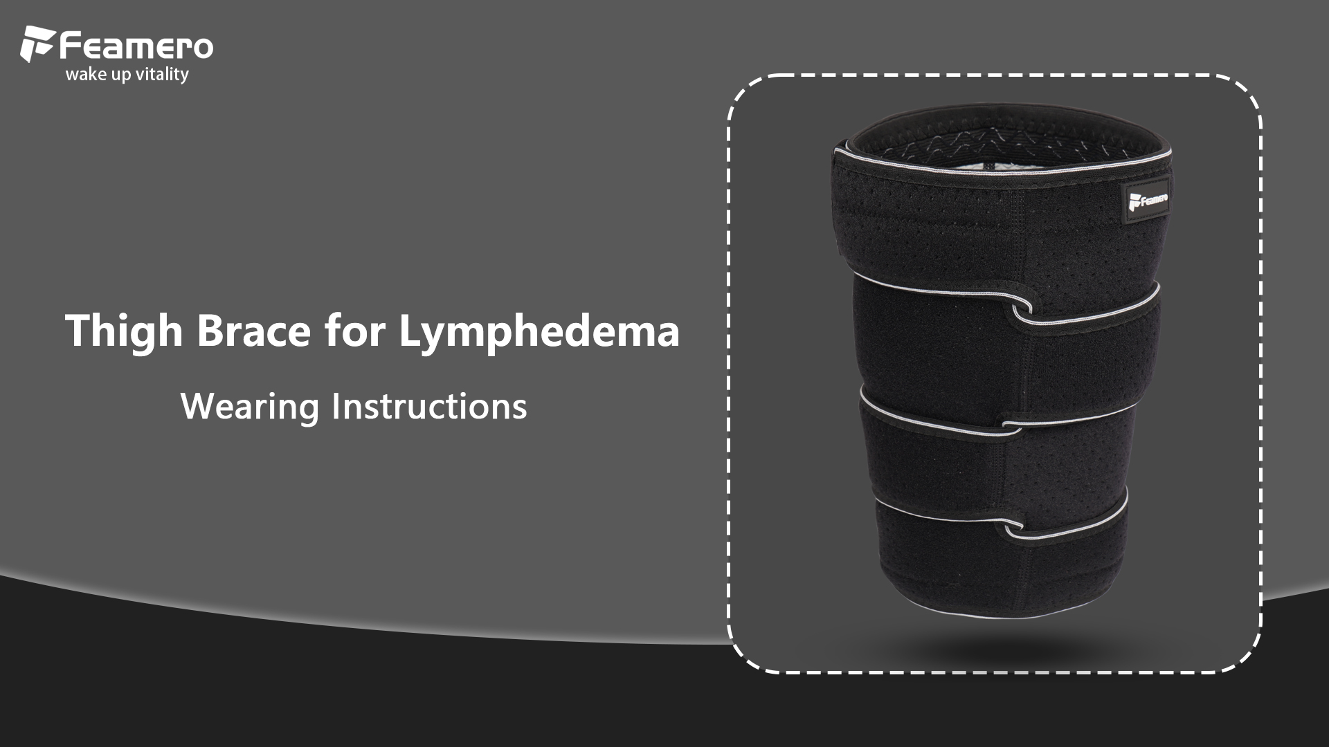 thumbnail video image 2 of Plus Size Thigh Compression Wrap for Lymphedema & Swelling Relief, Adjustable Thigh Sleeve for Circulation & Muscle Recovery, Support for Men and Women (Short, XL), 2 of 10