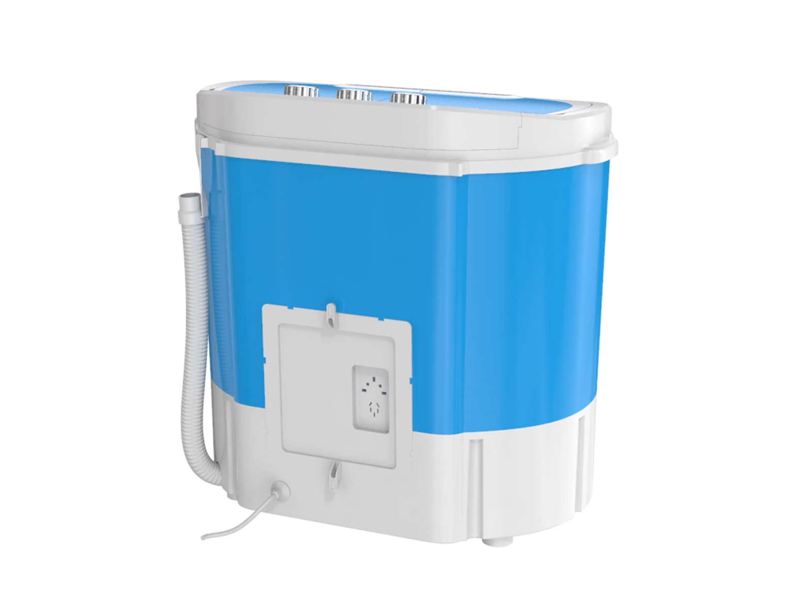 ZENSTYLE Portable Compact Wash machine 10lbs Washer (5.5 Wash Capacity +  4.4 Spin Capacity), Blue + White 