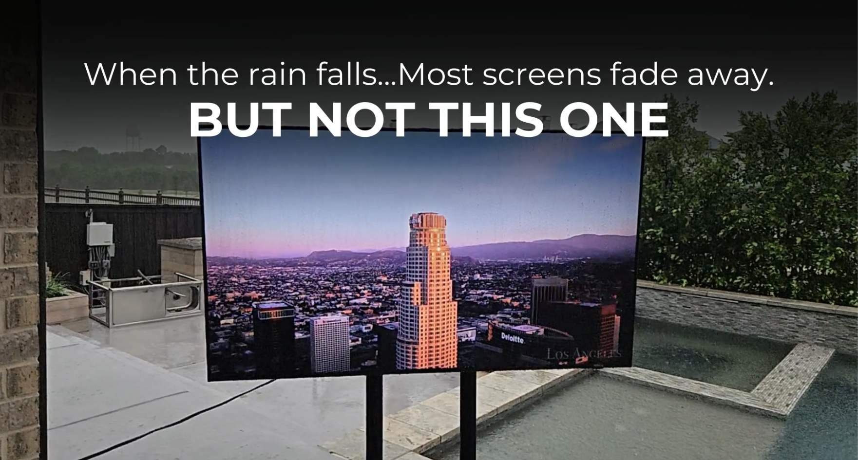 thumbnail video image 2 of Titan S100 QLED 55 Inch Outdoor TV, Covered Patio, IP65 Smart Weatherproof TV, 4K HDR, 60 Hz, Tizen AI OS, 800 Nits, Wi-Fi 5, HDR10+, Outdoor TV Cover, Slim Bezel, 2 Yr Wty, 2 of 8