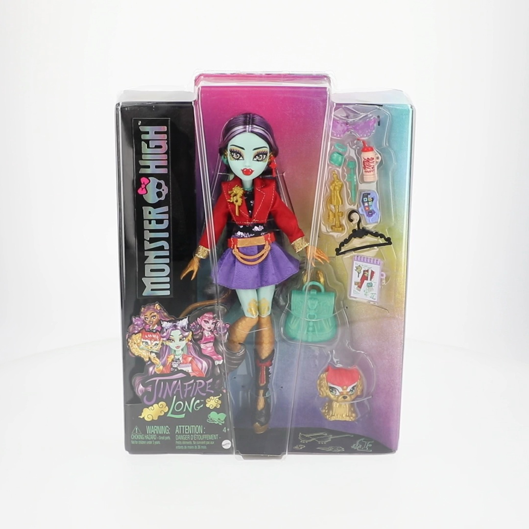 Monster High Jinafire Long Fashion Doll with Pet Dog Cloudy “Yun