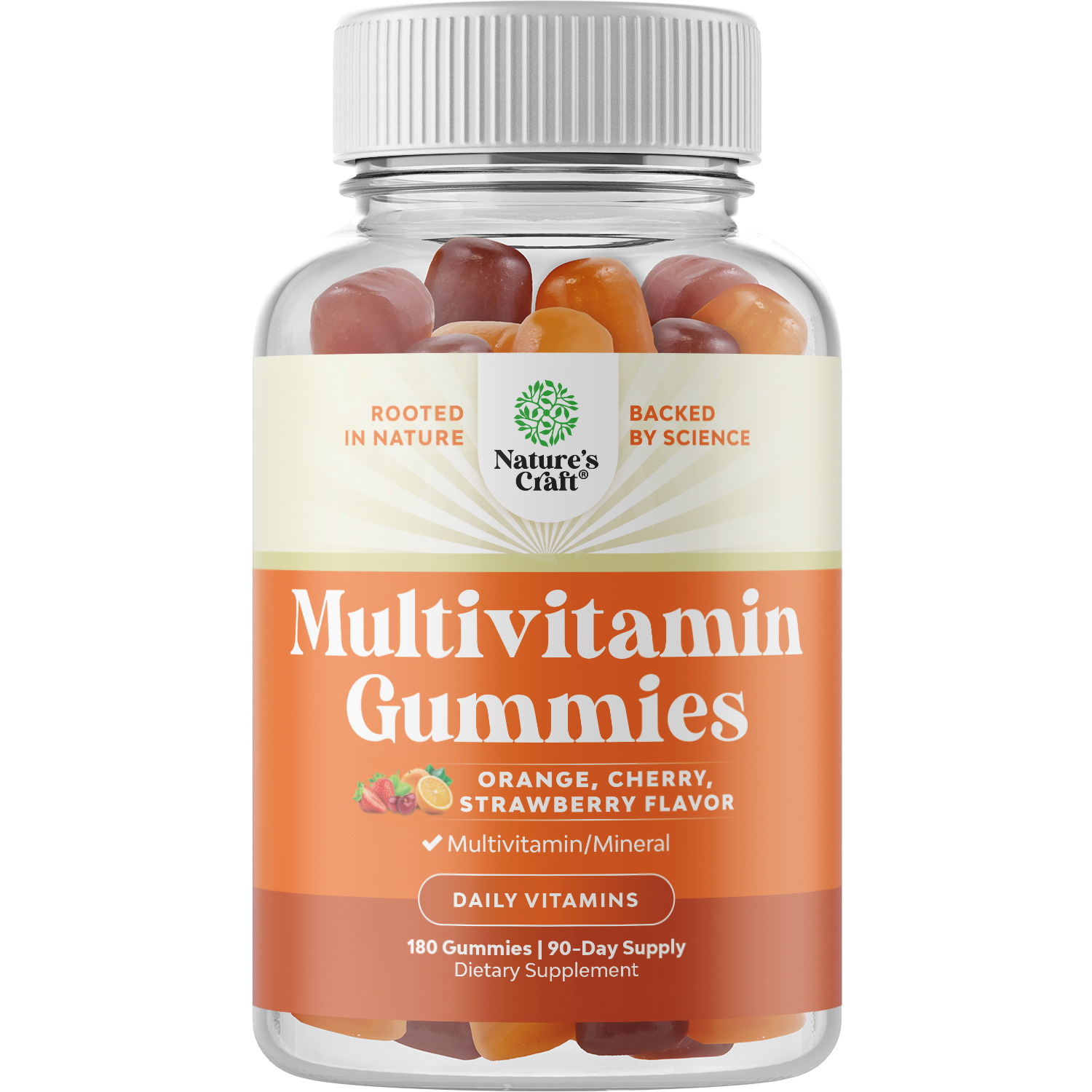 thumbnail video image 2 of Nature’s Craft Daily Adult Multivitamin Gummies for Energy and Immune Support, 180 Count, 2 of 9