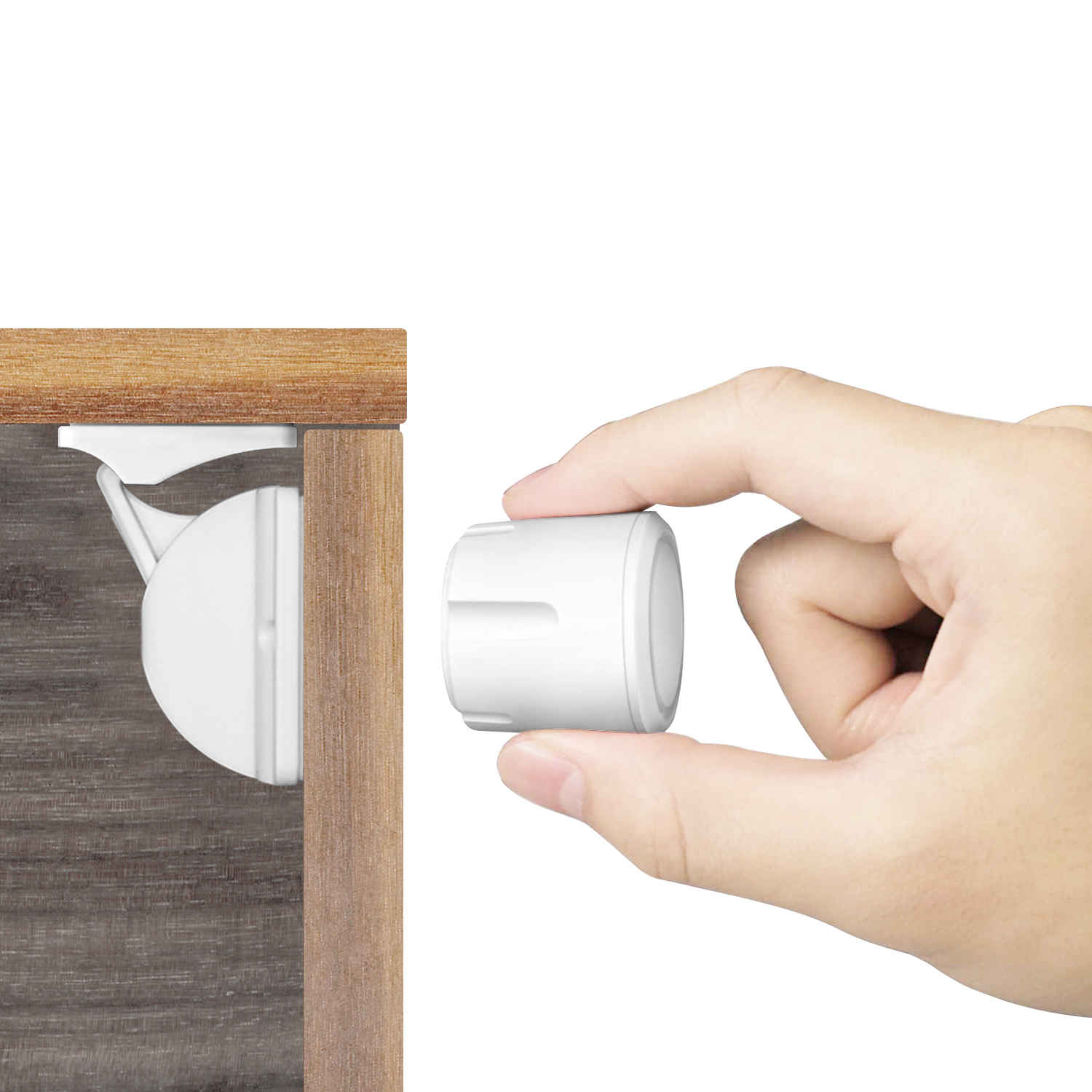 thumbnail video image 2 of Magnetic Baby Proofing Cabinet Locks - Child Safety for Cabinets, Drawers & Cupboards - 10 Locks 2 Keys - No Drilling Easy Install, 2 of 7
