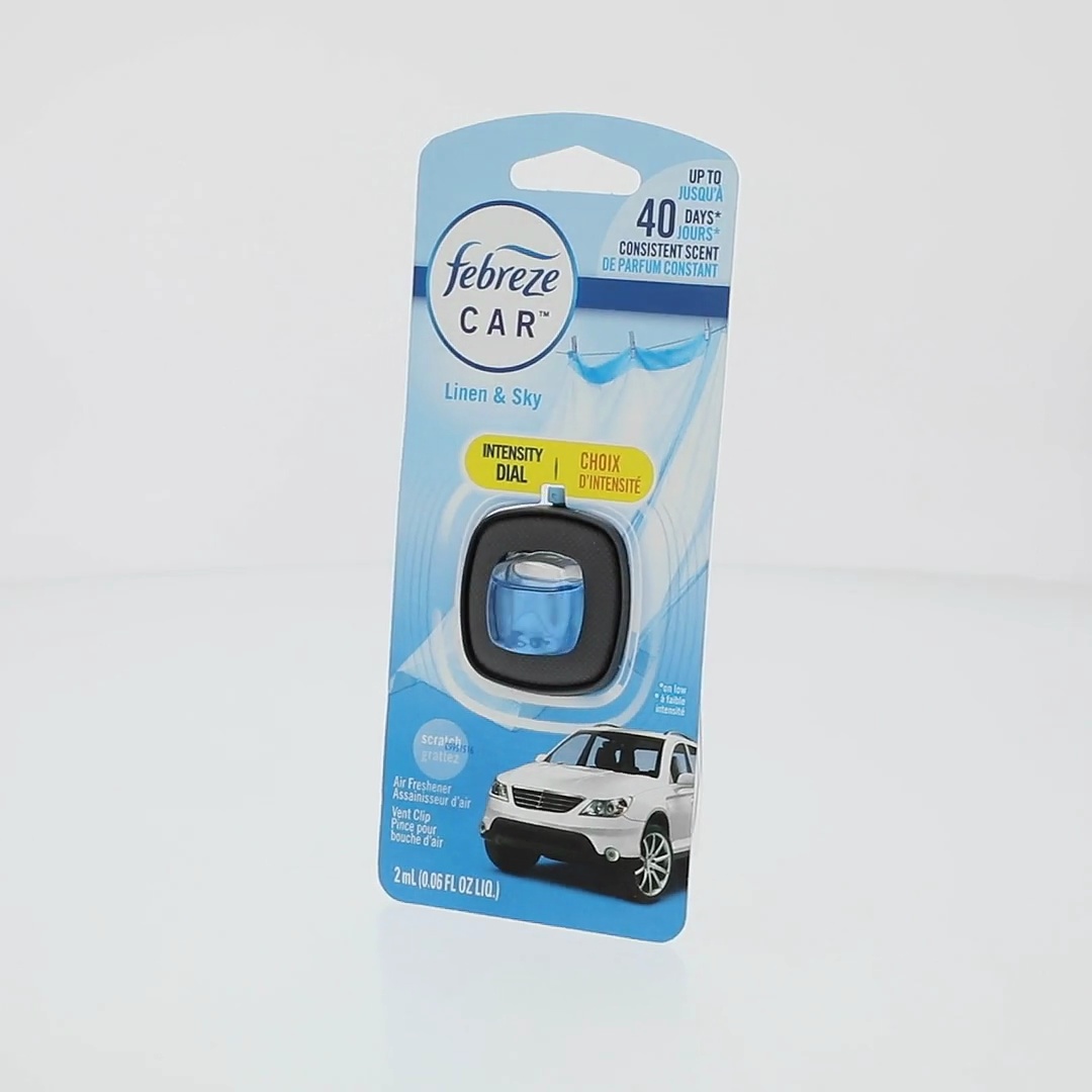 Febreze, Car Air Freshener Vent Clip, Linen & Sky, 1 Count