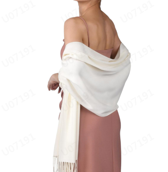thumbnail video image 2 of HNMKIU 2025 Womens Solid Color Fashion Scarf With Fringe Detail Soft Comfortable Everyday Wear Accessory YE2,One Size, 2 of 3