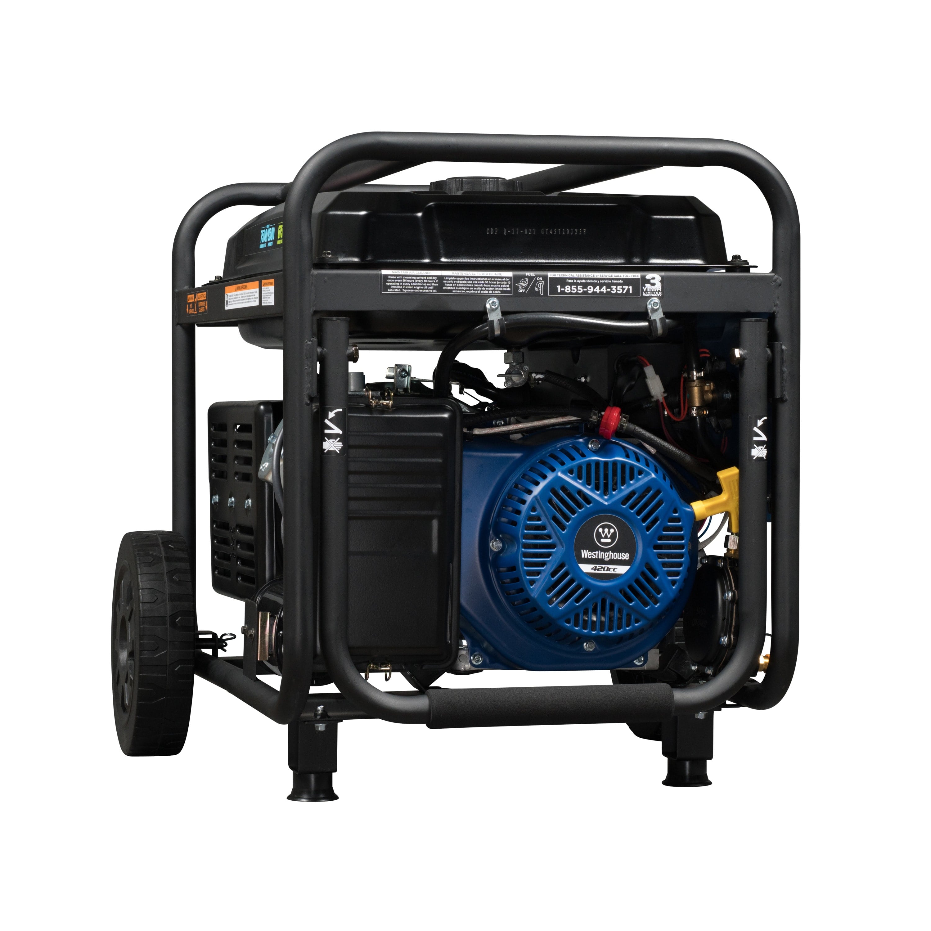 Westinghouse WGen7500DF Dual Fuel Portable Generator - 7500 Rated Watts &  9500 Peak Watts - Gas or Propane Powered - CARB Compliant - Walmart.com
