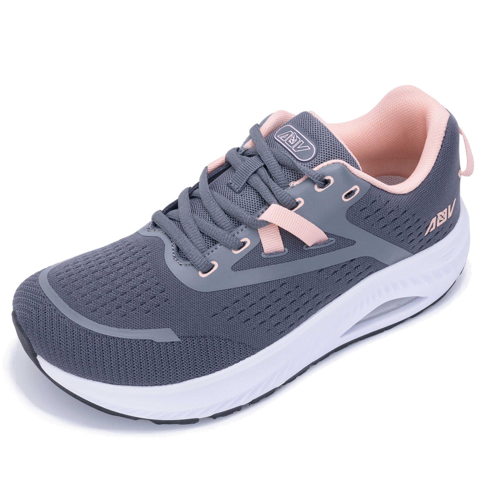 thumbnail video image 2 of FefiYo Women's Wide Toe Box Orthotic Walking Shoes Arch Support Plantar Fasciitis Greypink US 7.5, 2 of 7