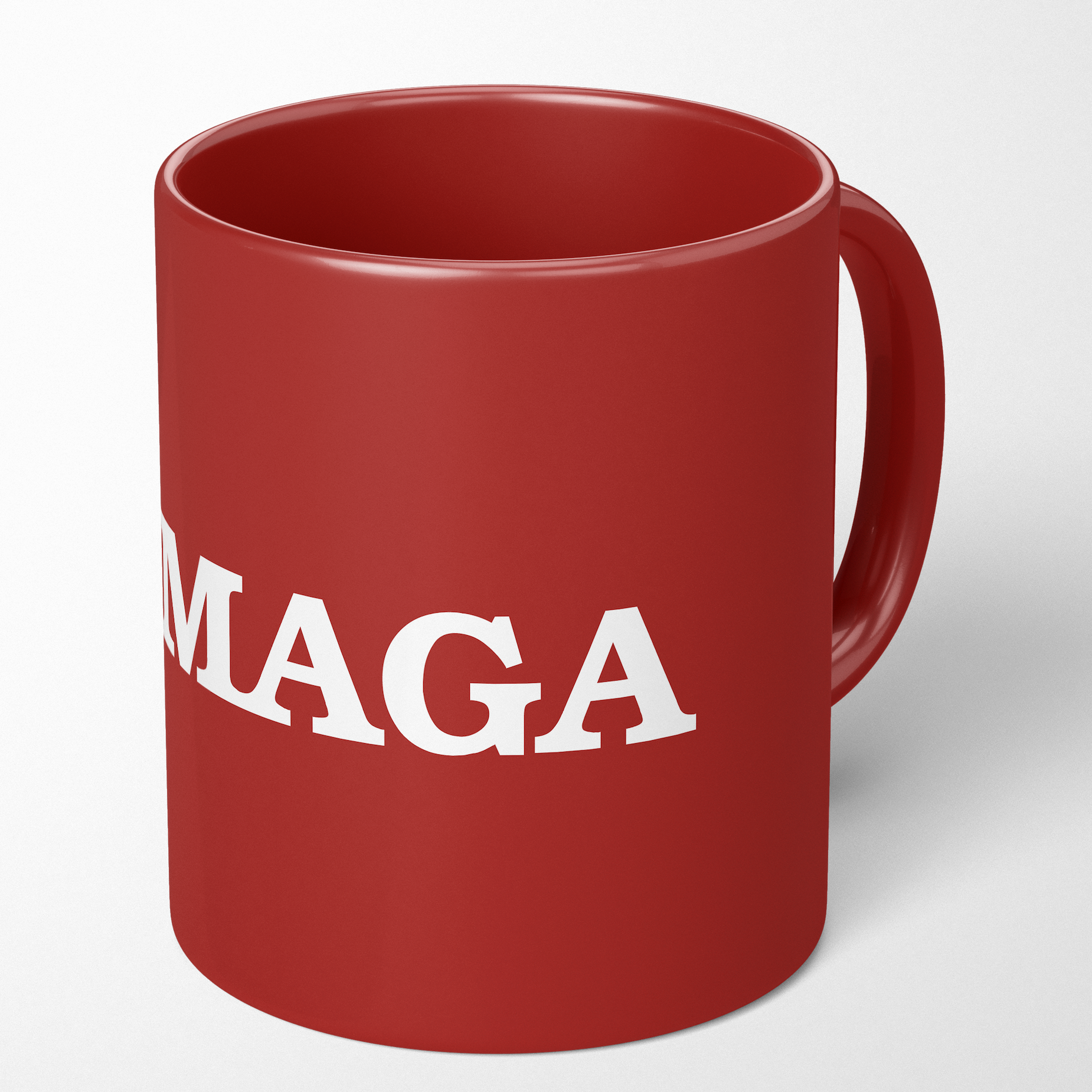 thumbnail video image 2 of DistinctInk 11 Ounce Red MAGA Ceramic Mug with Donald Trump Conservative Republican Design, 2 of 10