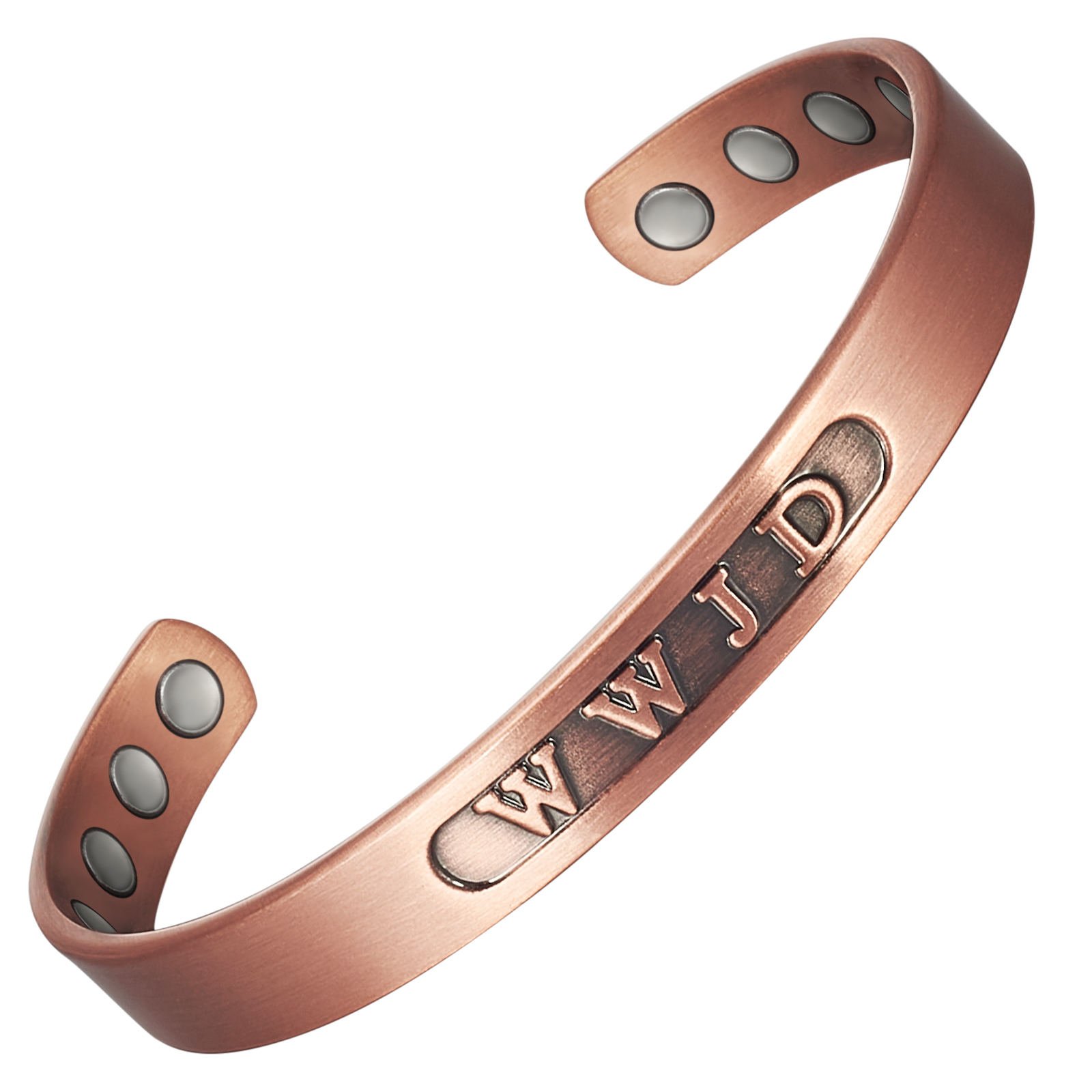 thumbnail video image 2 of Wollet Magnetic Cuff Copper Bracelet for Men and Women, Length 6.3in, 2 of 7