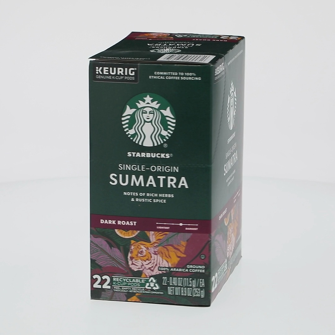 Starbucks Sumatra, Hot or Iced Coffee, Dark Roast K-Cup Coffee Pods, 22  Count