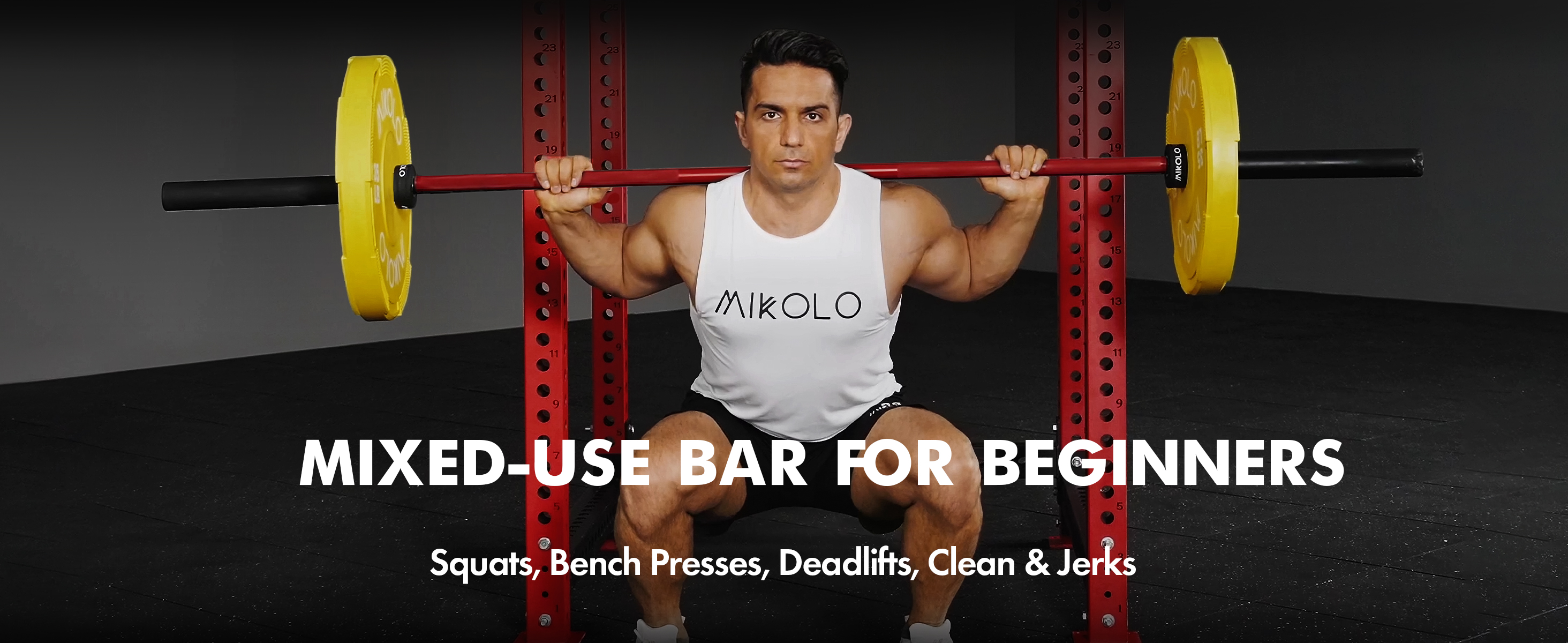 thumbnail video image 2 of Mikolo 7ft Olympic Barbell, Barbell for Weightlifting and Powerlifting 45lb, Olympic Bar for 1500lbs Capacity, Weight Bar Fit 2” Standard Weights, 2 of 11