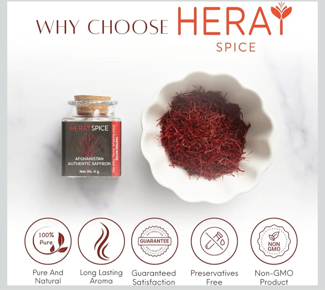 thumbnail video image 2 of 1 Gram Glass Jar Heray Saffron, Premium Afghani Saffron Threads (Super Negin Quality A+) Fresh Pure All Red Thread Saffron Spice for Bouillabaisse Risotto, Paella, Tea's, And More Recipes,, 2 of 15