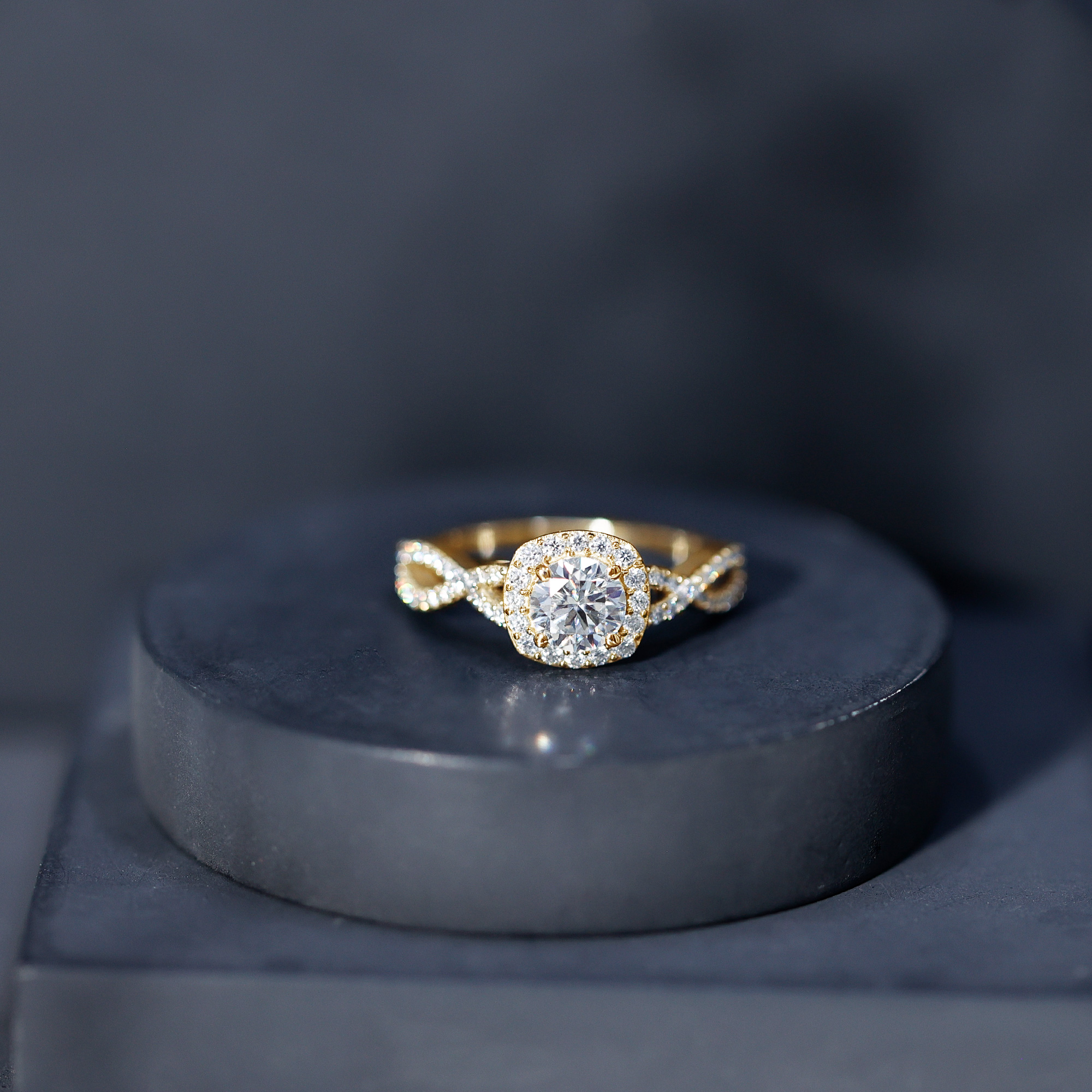 thumbnail video image 2 of Rosec Jewels Moissanite Engagement Ring, Criss Cross Ring for Women (D-VS1 Quality), 14K White Gold, US 11.00, 2 of 8