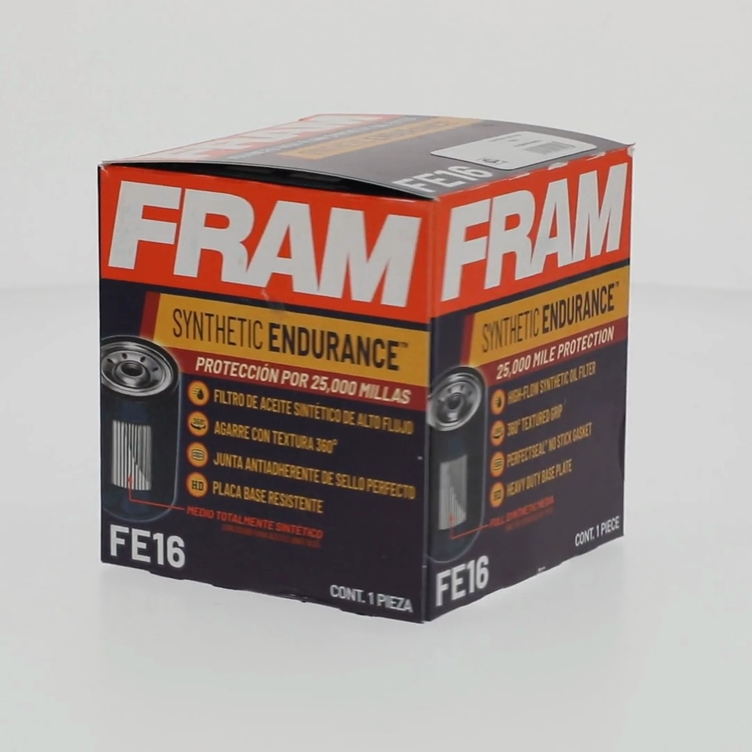 FRAM Synthetic Endurance Premium Oil Filter, FE16, 25K Miles