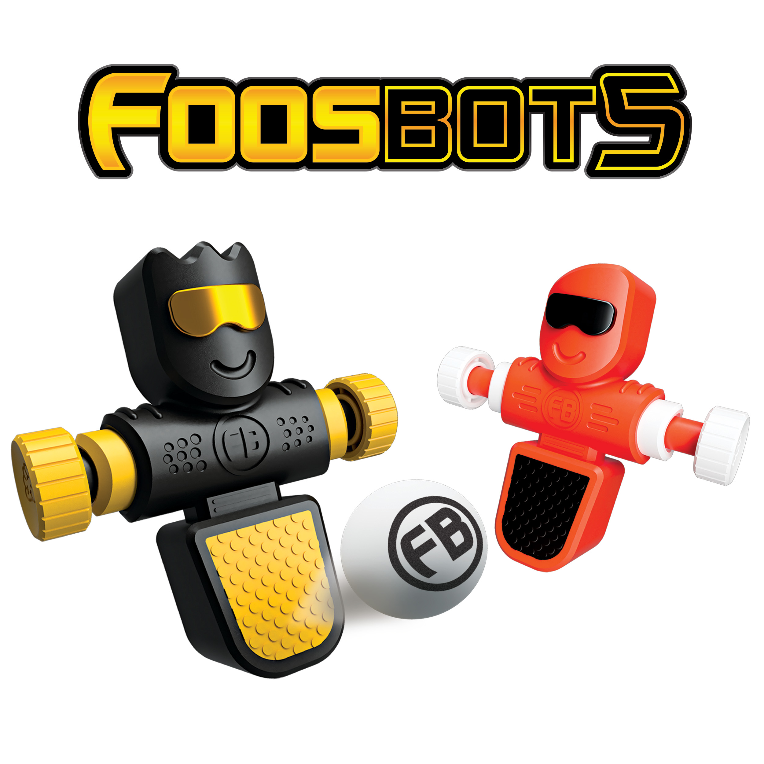 thumbnail video image 2 of Fat Brain Silicone Toys Foosbots, Red and Black, Age 6-12, (Pack of 2), 2 of 5