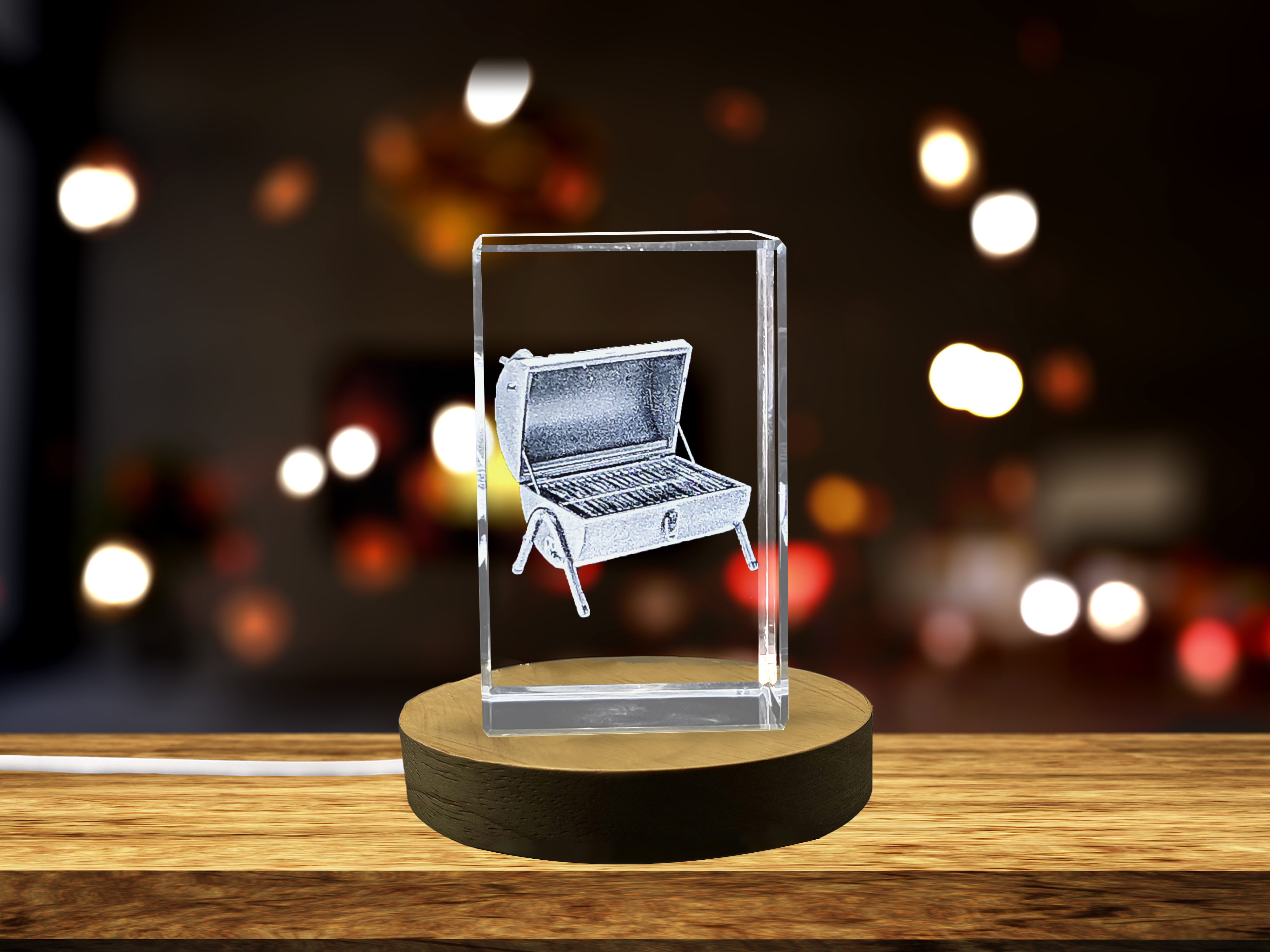 thumbnail video image 2 of Portable Camping BBQ with Beautiful Crystal Engraving, 2 of 7