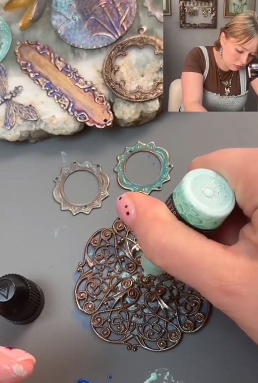 thumbnail video image 2 of 2 Pack - Antique Glaze, Inkwell Purple, (9mL) Vintaj 1 Step, Jewelry Craft, Patina, Multi-surface, 2 of 14